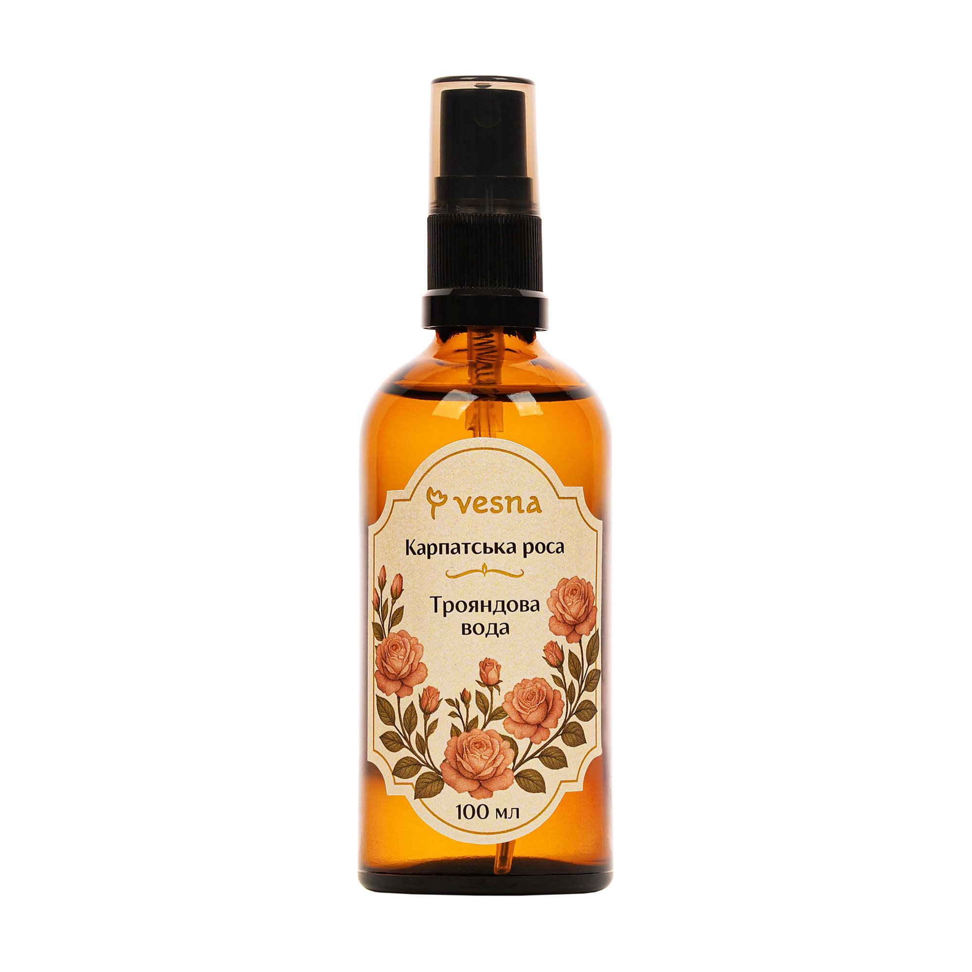 

Трояндова вода для обличчя, тіла та волосся Vesna, 100 мл