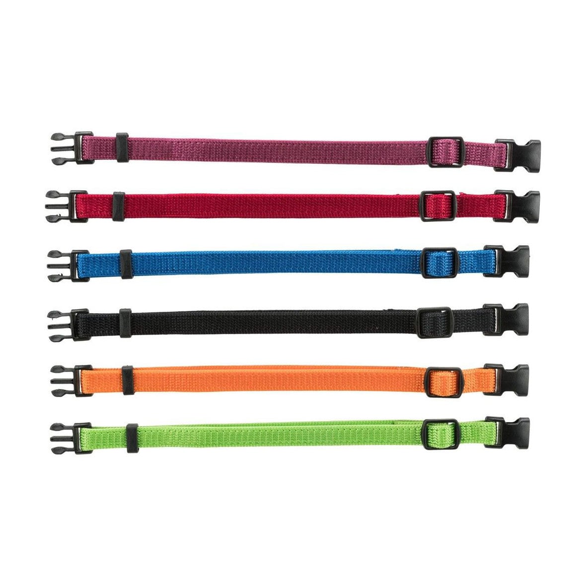 

Набір нашийників для цуценят Trixie нейлонові, розмір S-M (17-25 см), 10 мм, 6 шт (15551)