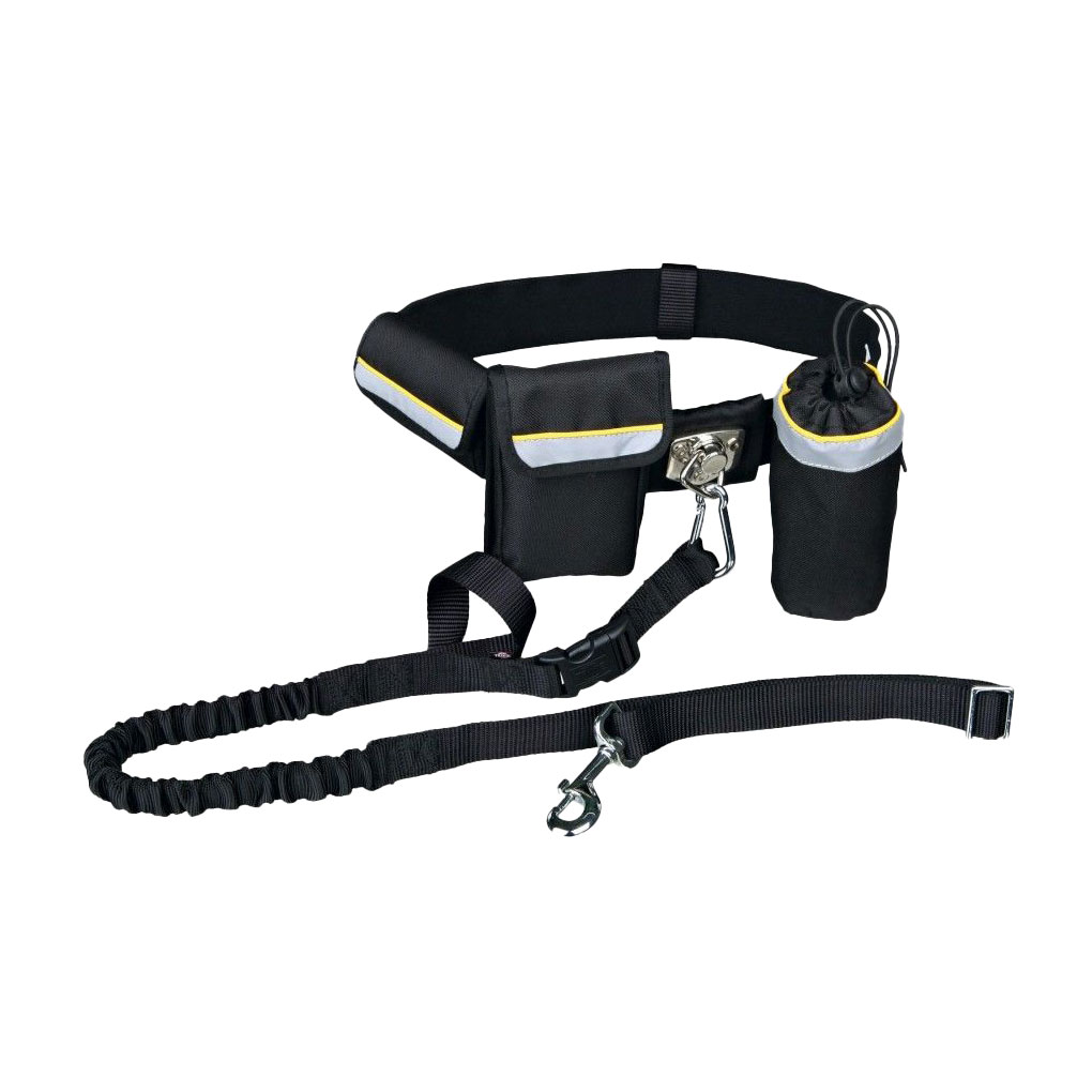 

Ремінь-повідець для собак Trixie Hands Free до 40 кг, розмір M-L (ремінь 60-120 см/40 мм та повідець 100-135 см/25 мм) (1275)