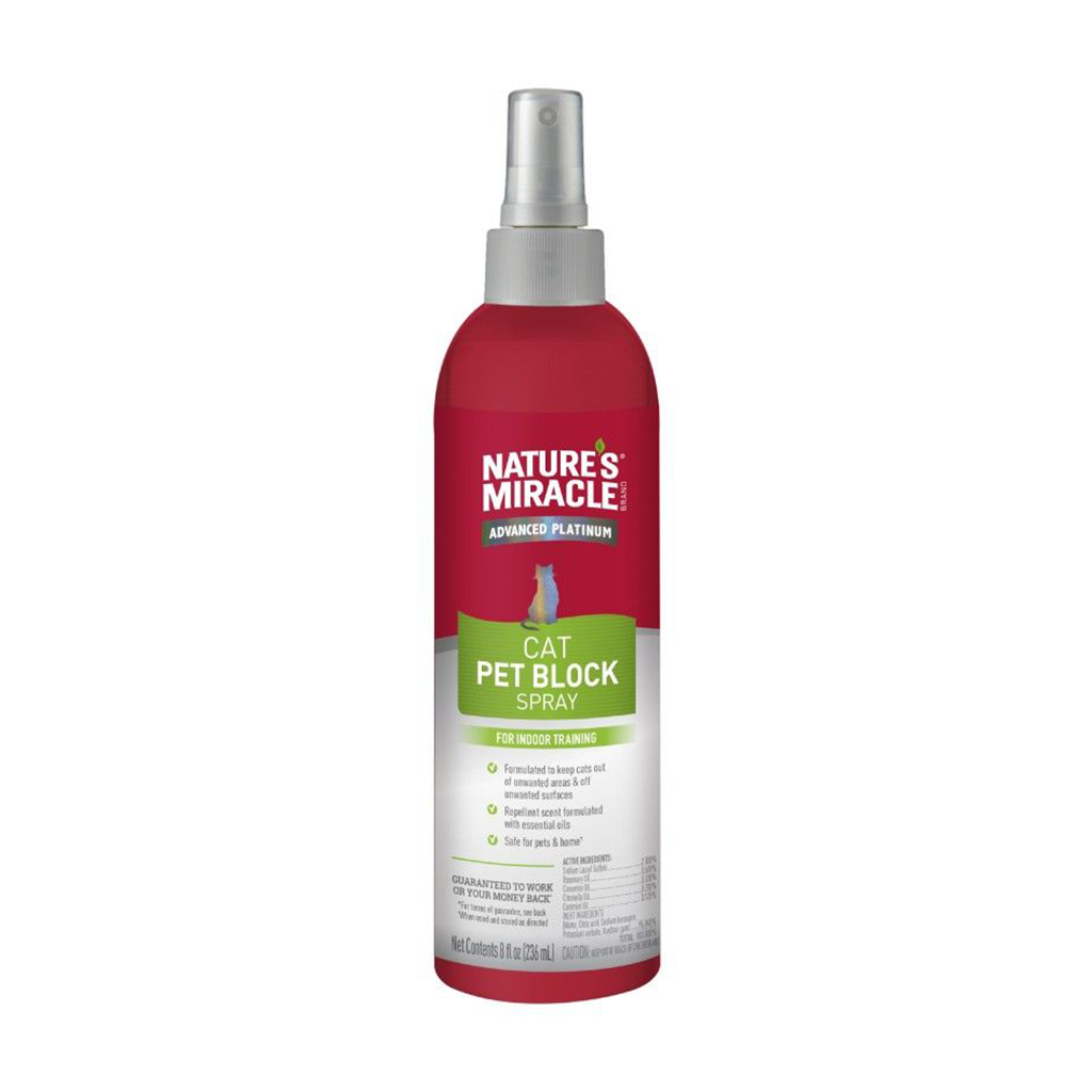 

Засіб-спрей для котів 8in1 Nature's Miracle JFC Pet Block Cat Repellent Spray Відлякувальний, 236 мл