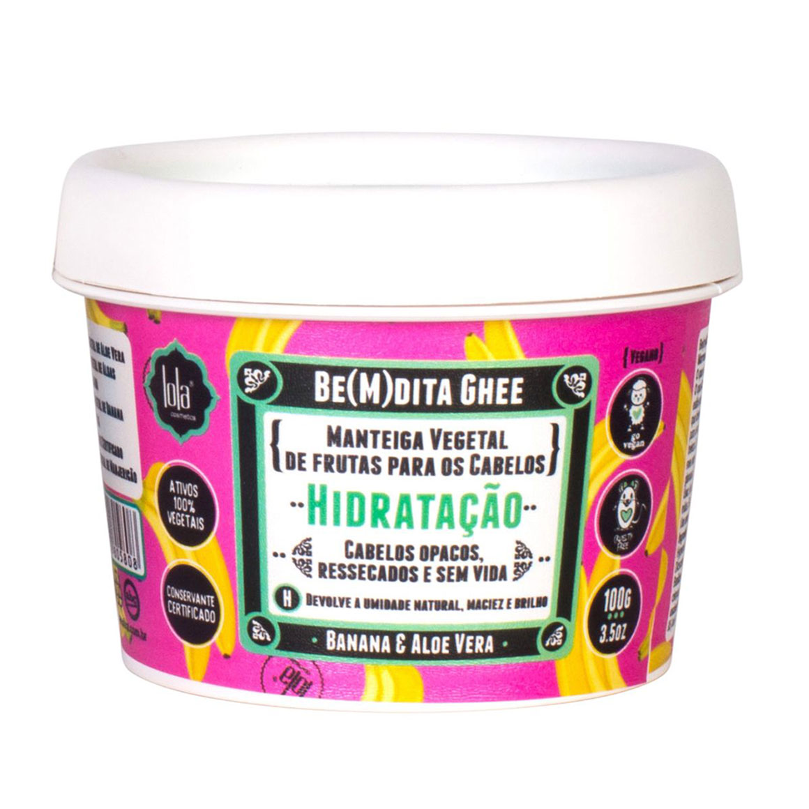 

Зволожувальна маска для волосся Lola From Rio Be(M)dita Ghee Banana & Aloe Vera Hydration Mask, 100 г
