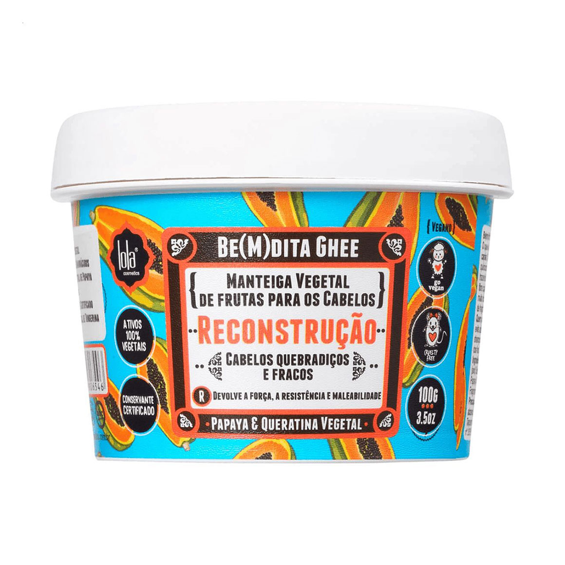 

Відновлювальна маска для волосся Lola From Rio Be(M)dita Ghee Papaya & Queratina Vegetal Reconstruction Mask, 100 г