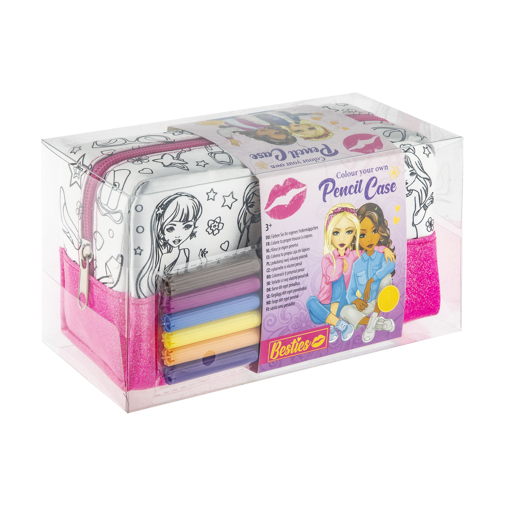 

Набір для творчості Besties від 3 років, 10*21*11 см (пенал-розмальовка, 1 шт + фломастери, 6 шт) (990204)