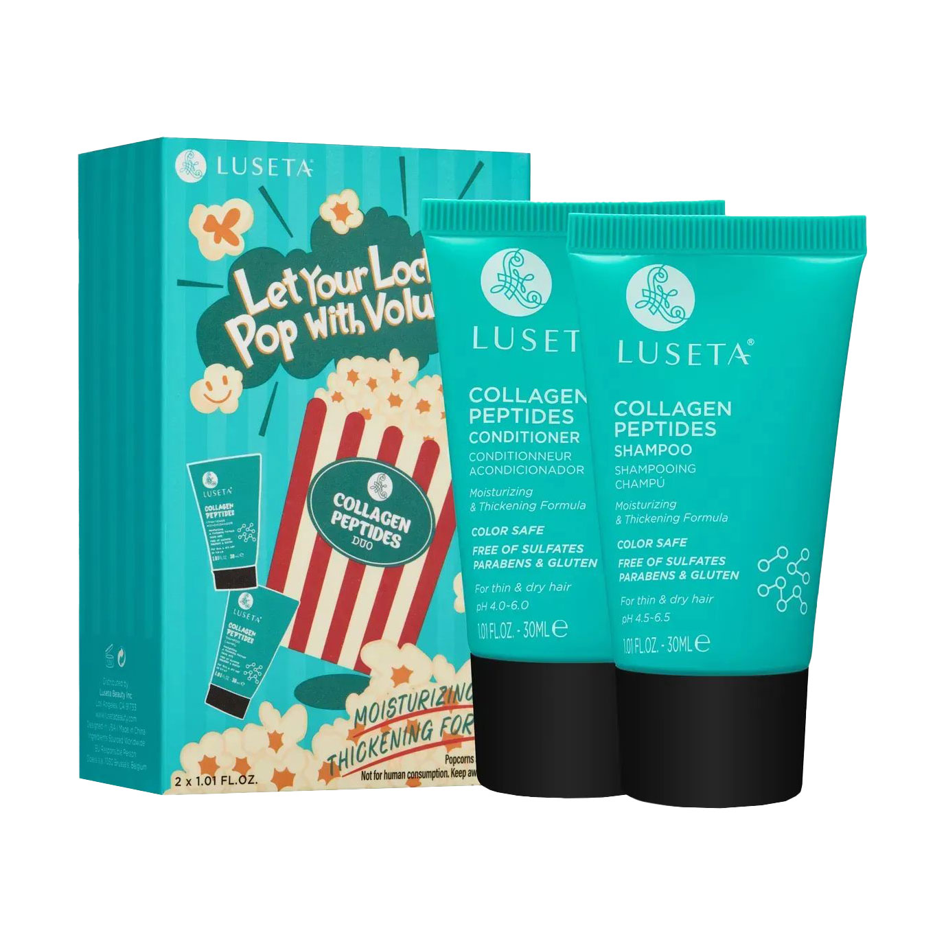 

Набір для волосся Luseta Collagen Peptides (шампунь, 30 мл + кондиціонер, 30 мл)