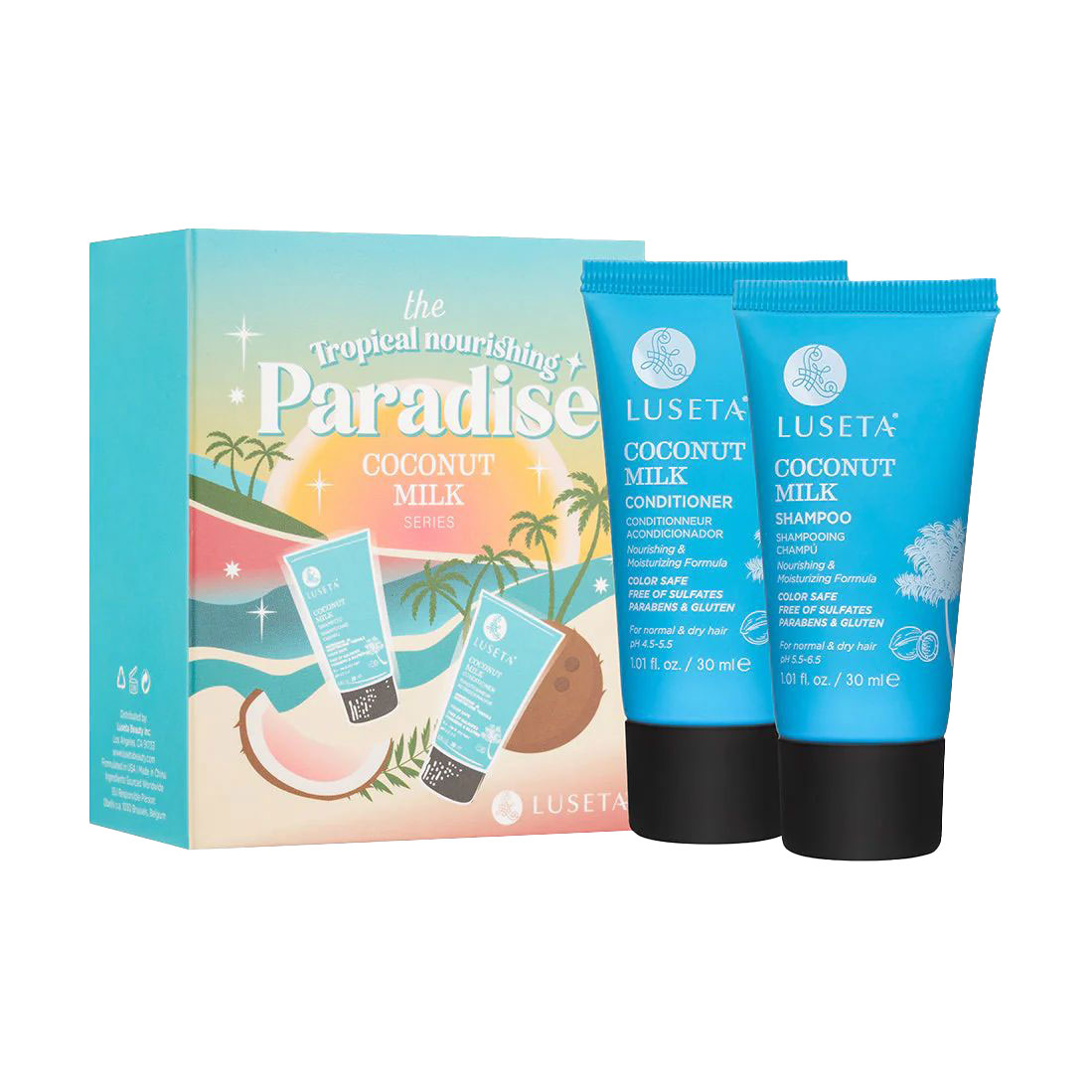 

Набір для волосся Luseta Coconut Milk (шампунь, 30 мл + кондиціонер, 30 мл)