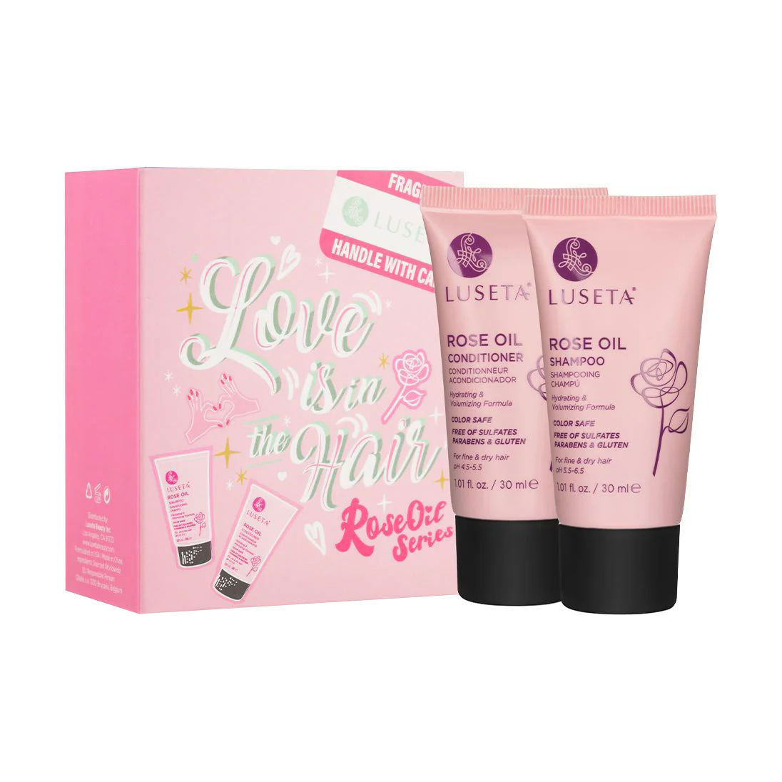 

Набір для волосся Luseta Rose Oil (шампунь, 30 мл + кондиціонер, 30 мл)