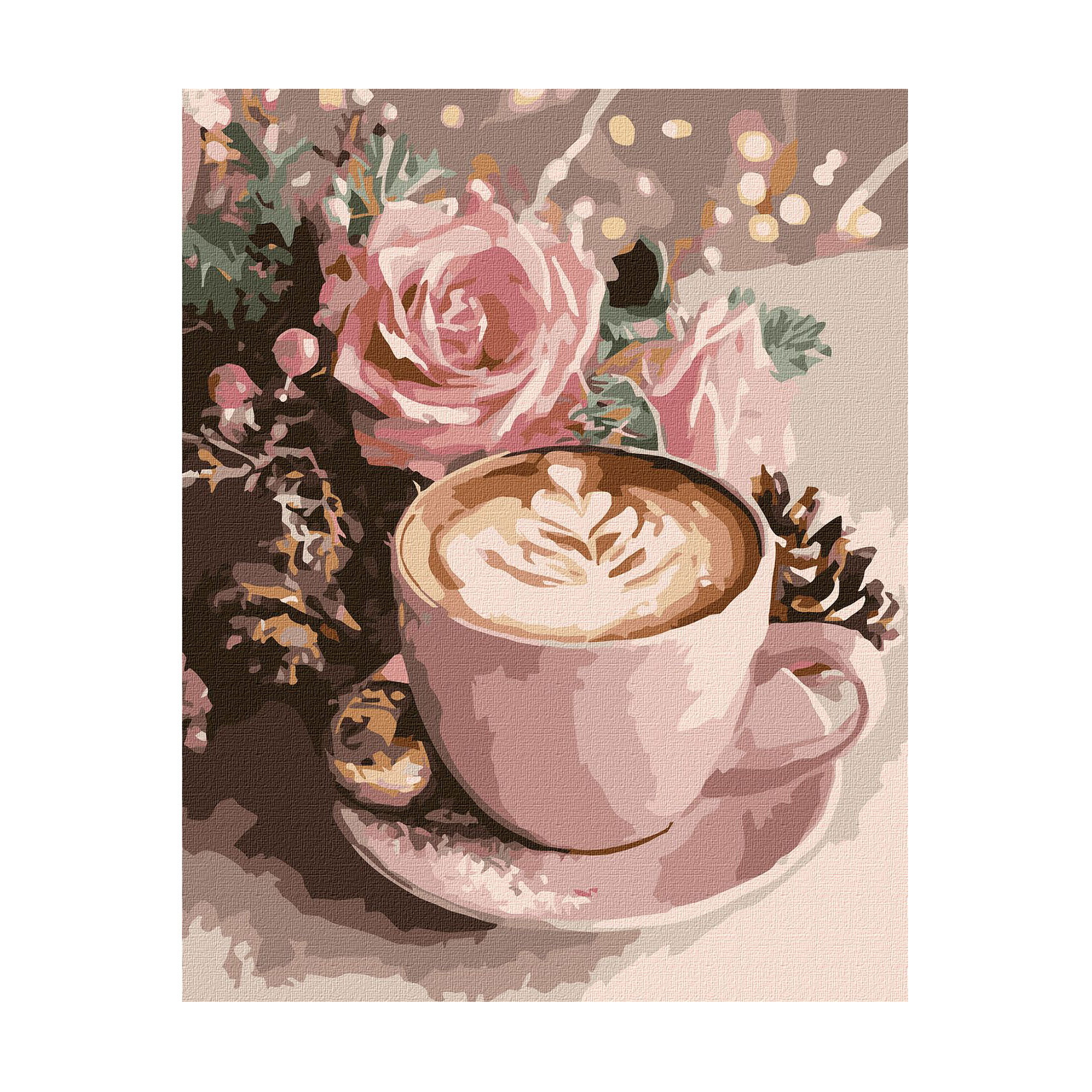 

Картина за номерами Ideyka Новорічне капучино з фарбами металік, 40*50 см (KHO5743)