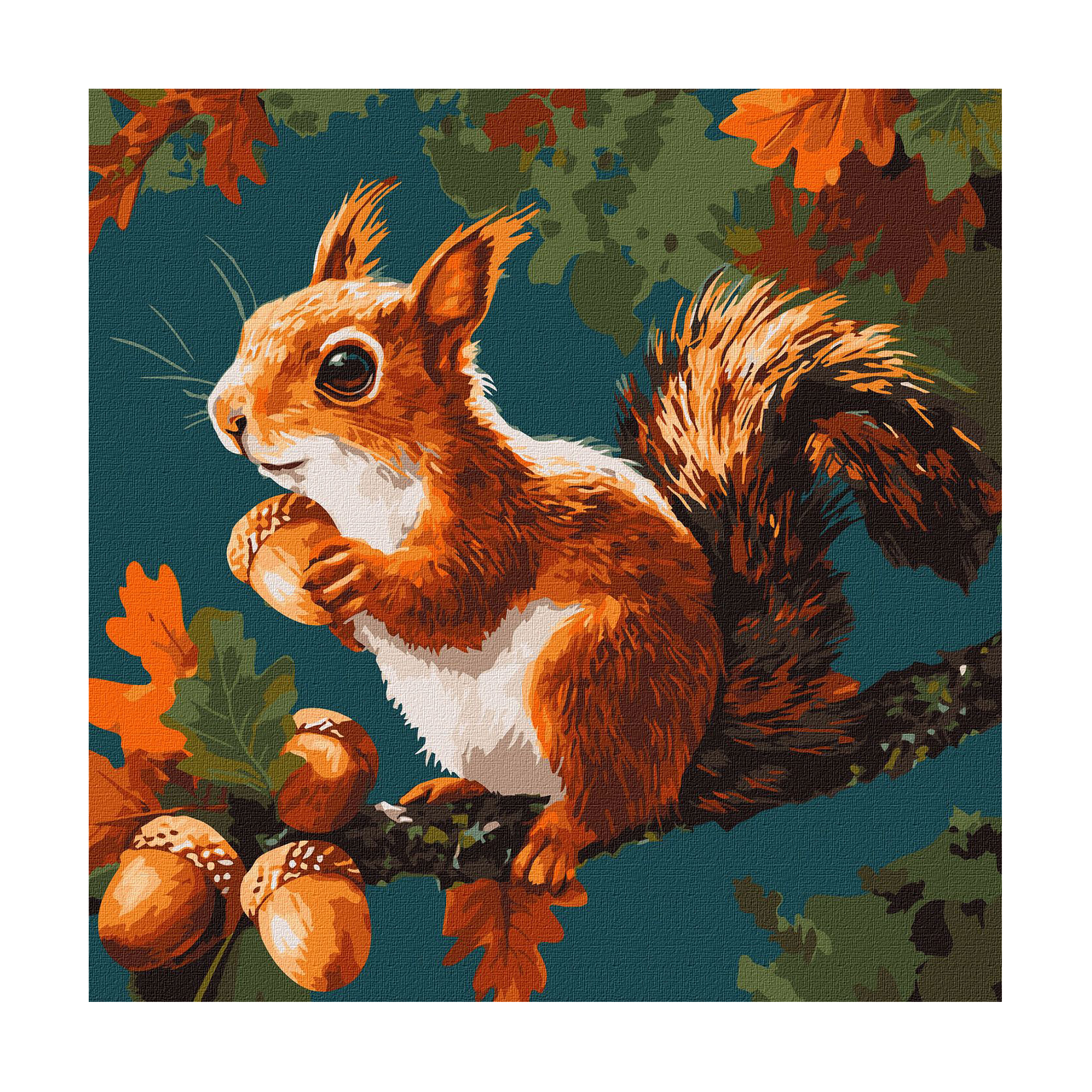 

Картина за номерами Ideyka Горіхові скарби осені, 40*40 см (KHO6817)