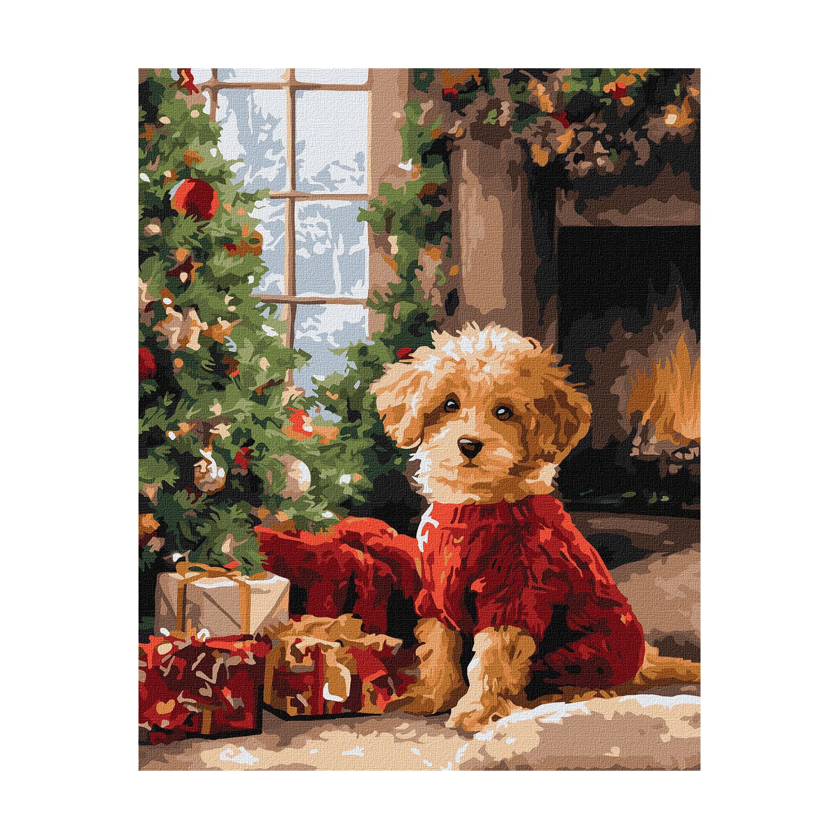 

Картина за номерами Ideyka Пудель біля ялинки, 40*50 см (KHO6832)