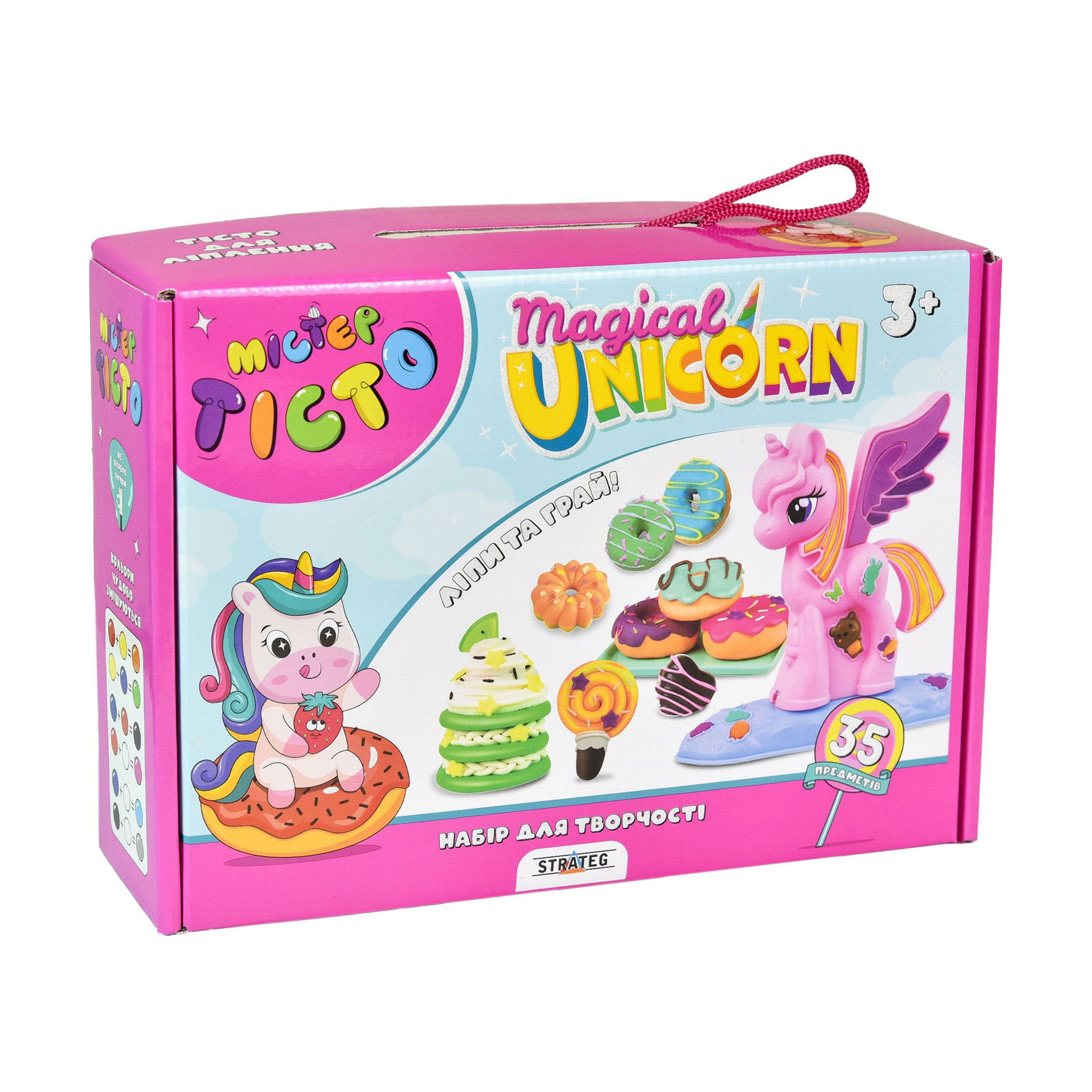 

Набір для творчості Strateg Містер тісто Magical Unicorn від 3 років (41021)