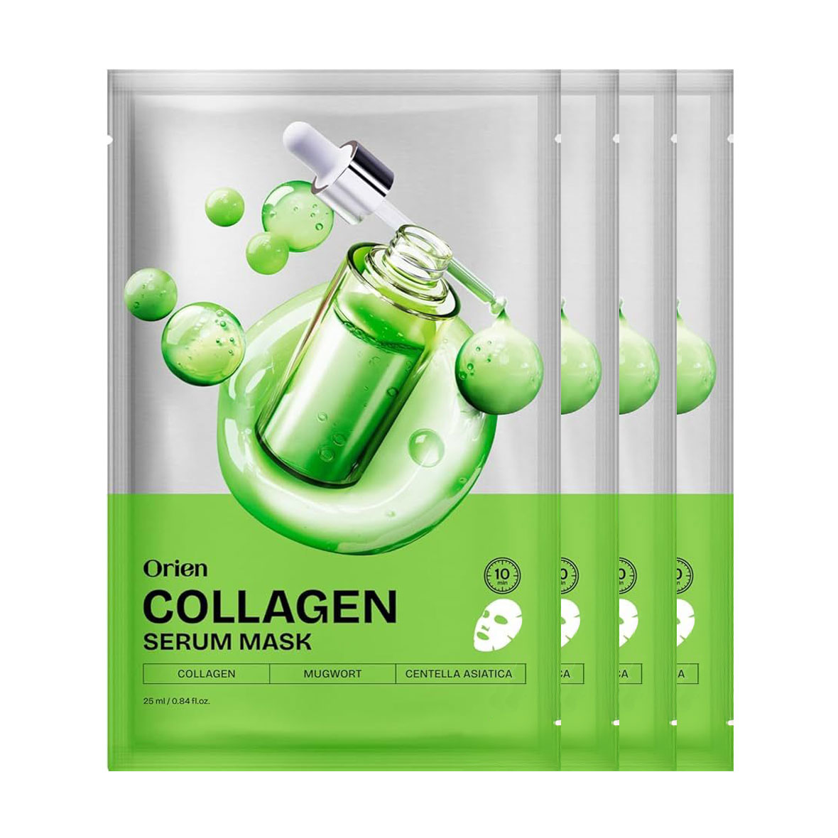 

Тканинна маска для обличчя Orien Collagen Serum Mask, 4*25 мл