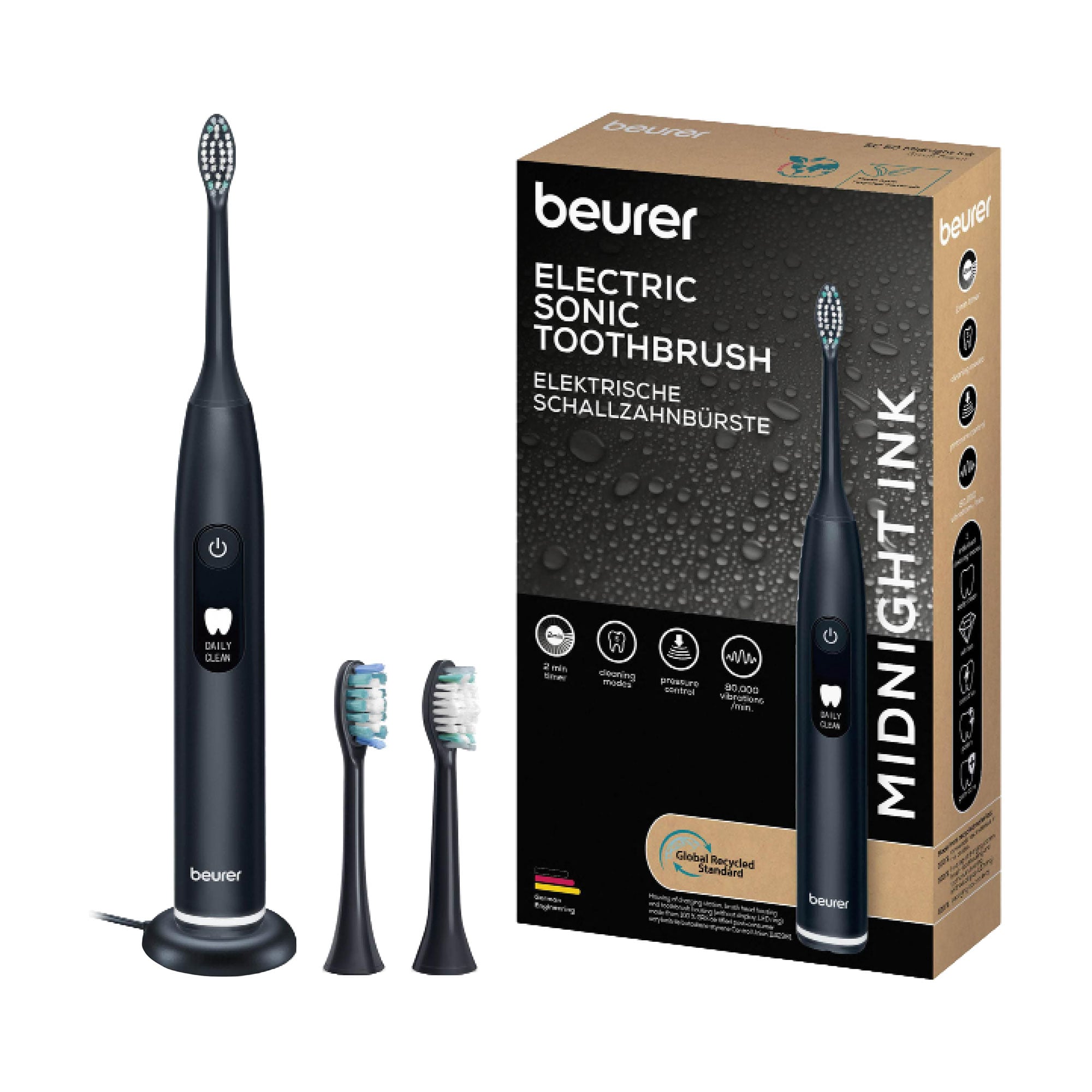 

Електрична звукова зубна щітка Beurer SC 50 Midnight Ink, 1 шт