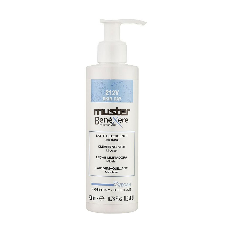 

Очищувальне міцелярне молочко для обличчя Muster Benexere Professional 212V Skin Day Micellar Cleansing Milk, 200 мл