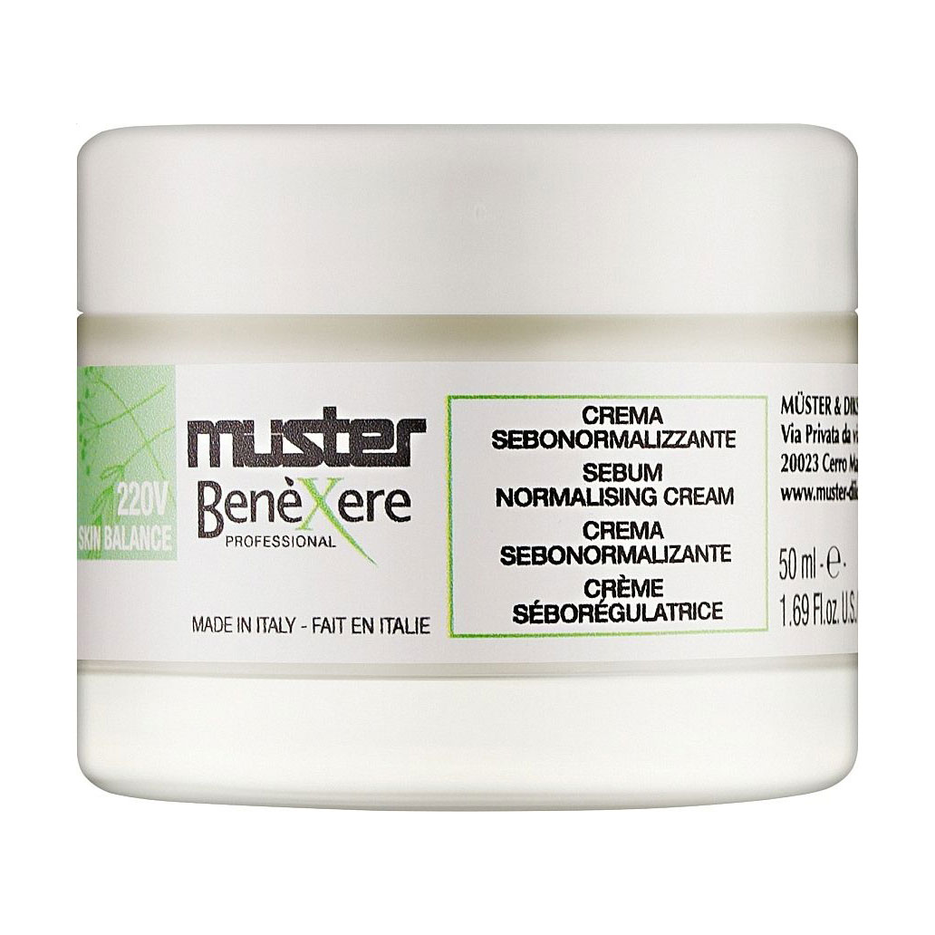 

Уцінка! Крем для обличчя Muster Benexere Professional 220V Skin Balance Sebum Normalizing Cream для жирної та проблемної шкіри, 50 мл