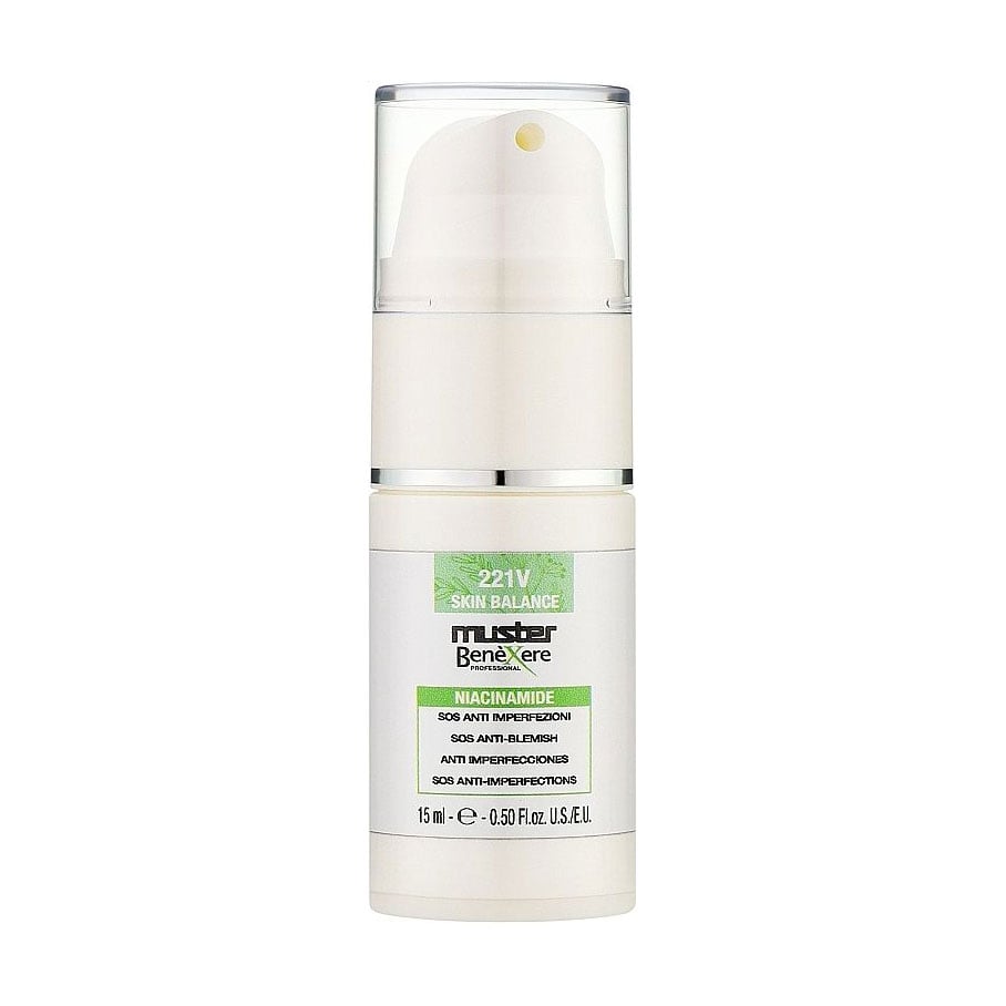 

Сироватка для обличчя Muster Benexere Professional 221V Skin Balance SOS Anti-Blemish для жирної та проблемної шкіри, з ніацинамідом, 15 мл