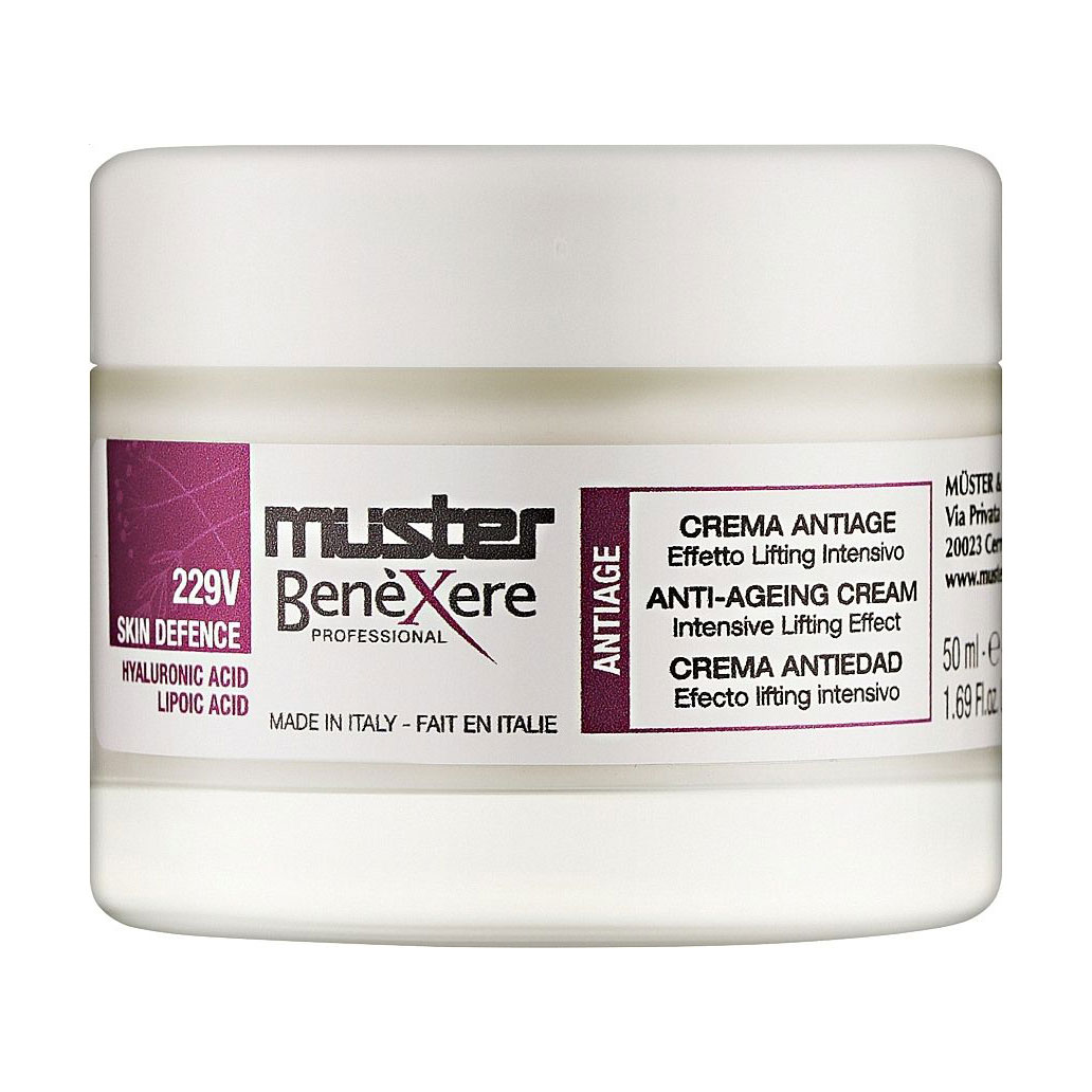 

Крем для обличчя Muster Benexere Professional 229V Skin Defence Antiage Anti-Aging Сream з ліфтінг ефектом, 50 мл