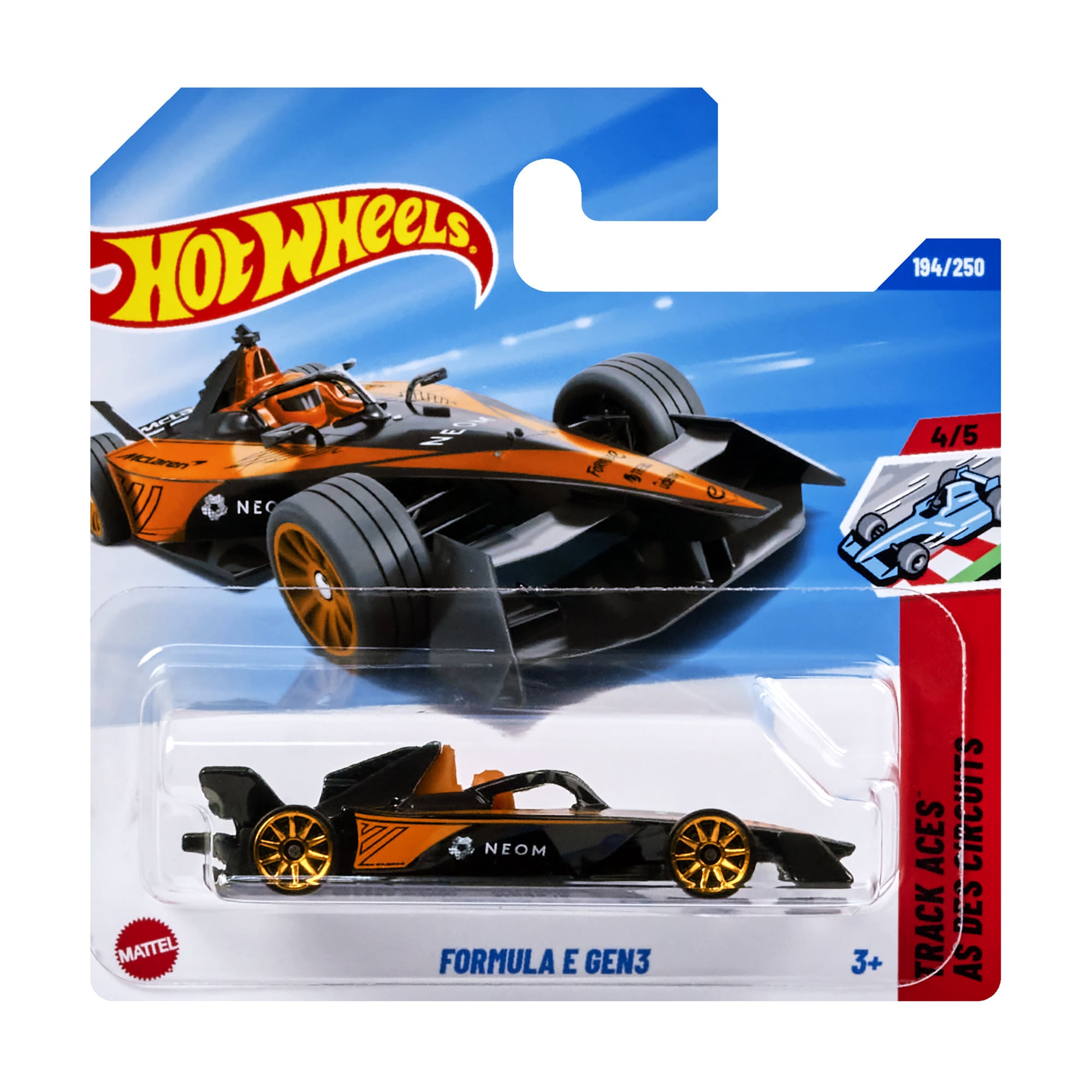 

Базовий автомобіль Hot Wheels Formula E Gen3, чорний, від 3 років, 11*3.5*11 см (5785)