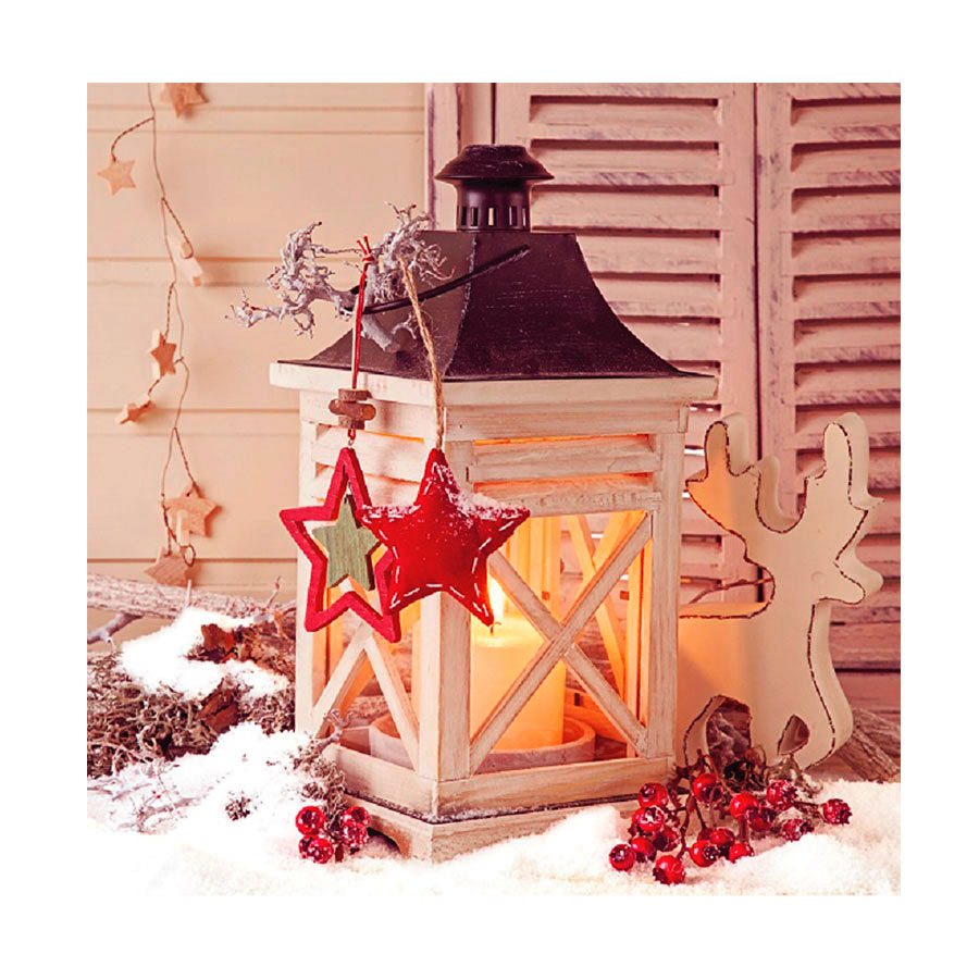 

Уцінка! Серветки новорічні паперові Silken Ліхтарик, 3 шарові, 33*33 см, 18 шт