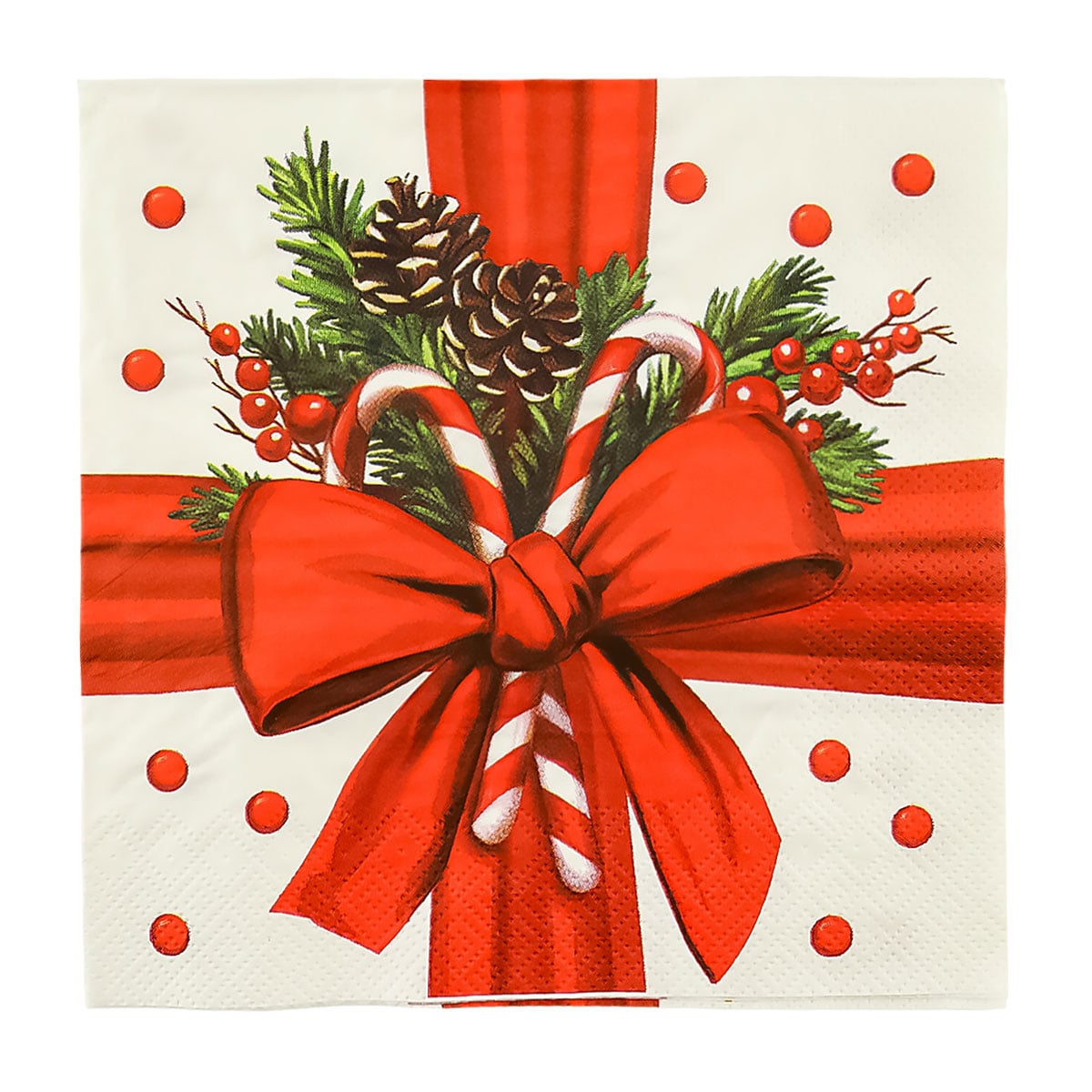 

Серветки новорічні паперові Silken Подарунок, 3 шарові, 33*33 см, 18 шт
