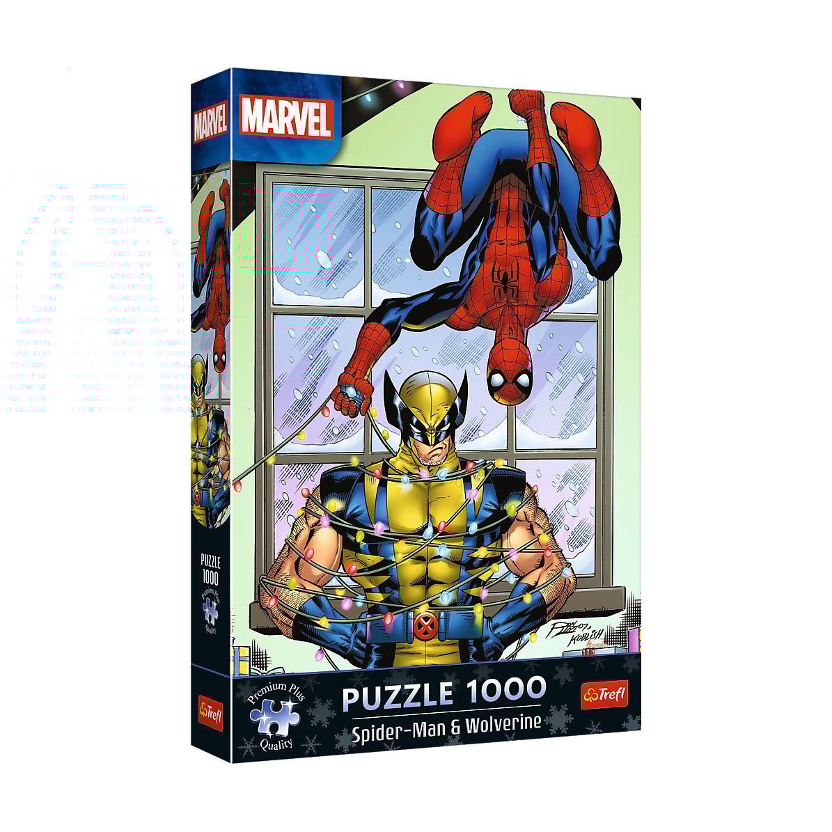 

Пазли Trefl Marvel Heroes Premium Plus Людина-павук та Росомаха, від 12 років, 1000 елементів (12088)