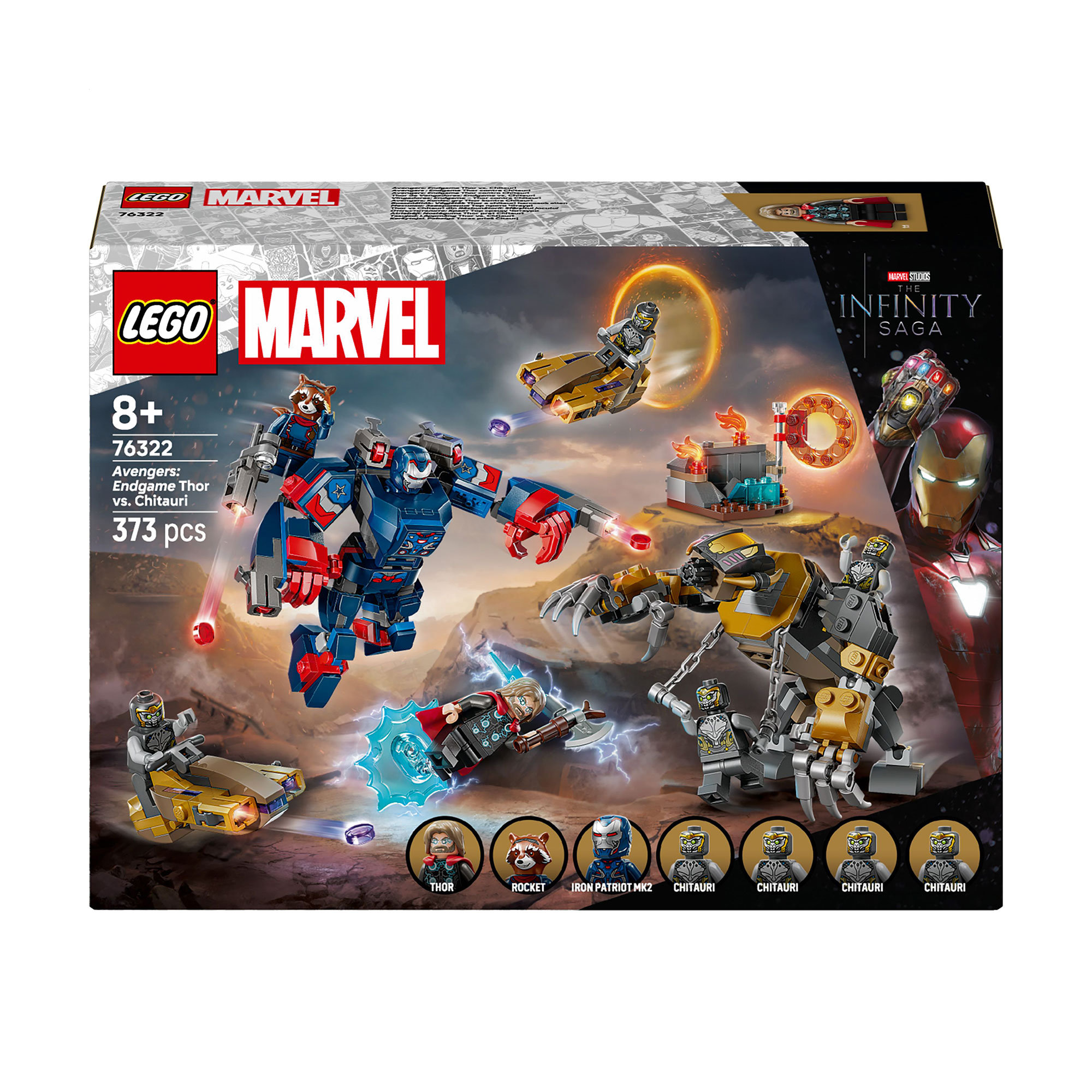 

Конструктор LEGO Marvel Super Heroes Месники: Завершення Тор проти Чітаурі, від 8 років, 373 деталі (76322)