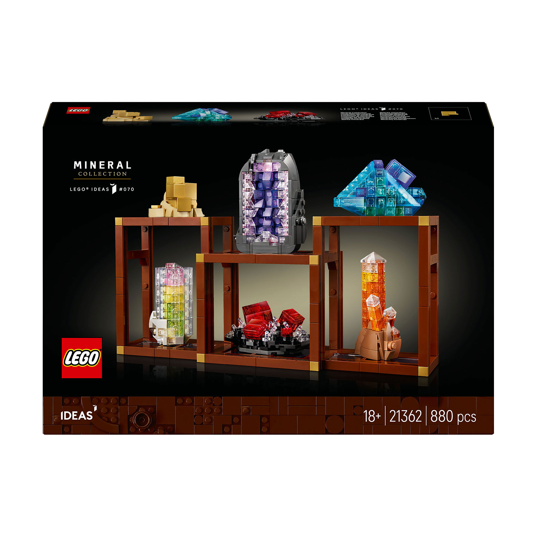 

Конструктор LEGO Ideas Колекція мінералів, від 18 років, 880 деталей (21362)