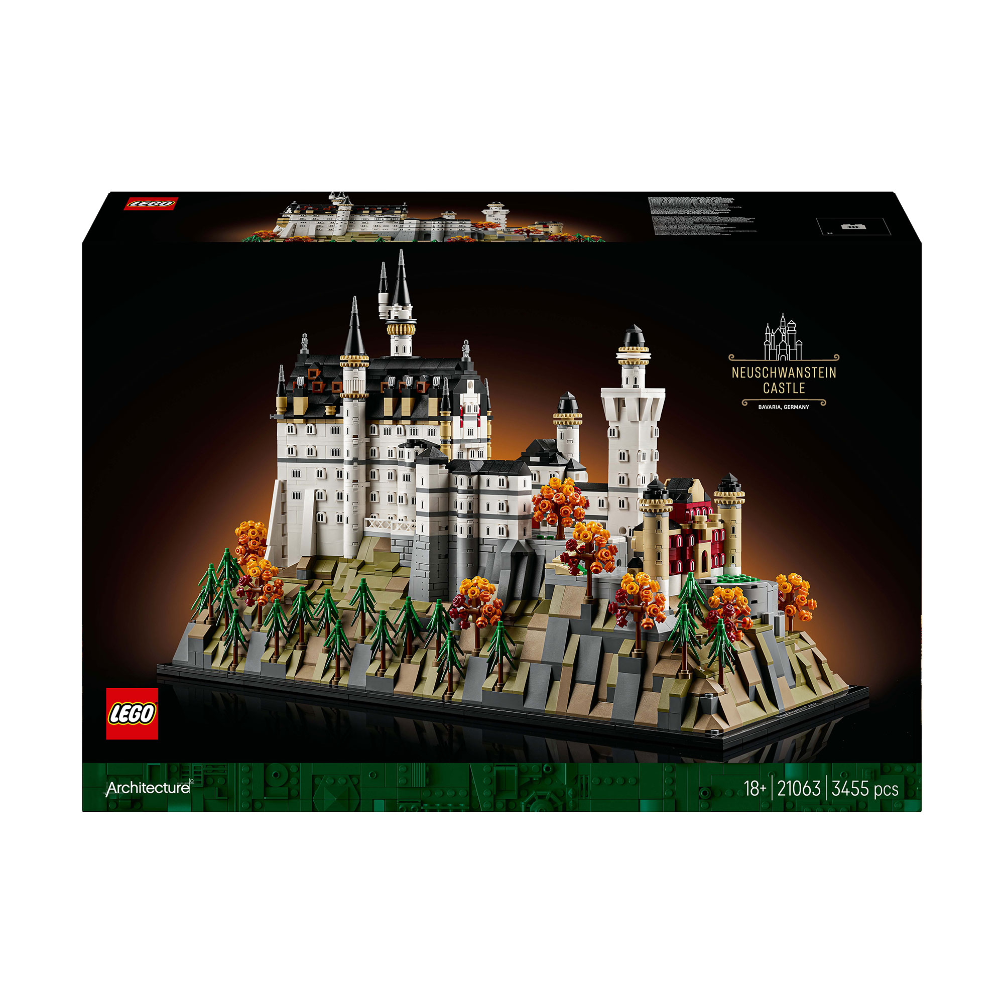

Конструктор LEGO Architecture Замок Нойшванштайн, від 18 років, 3455 деталей (21063)