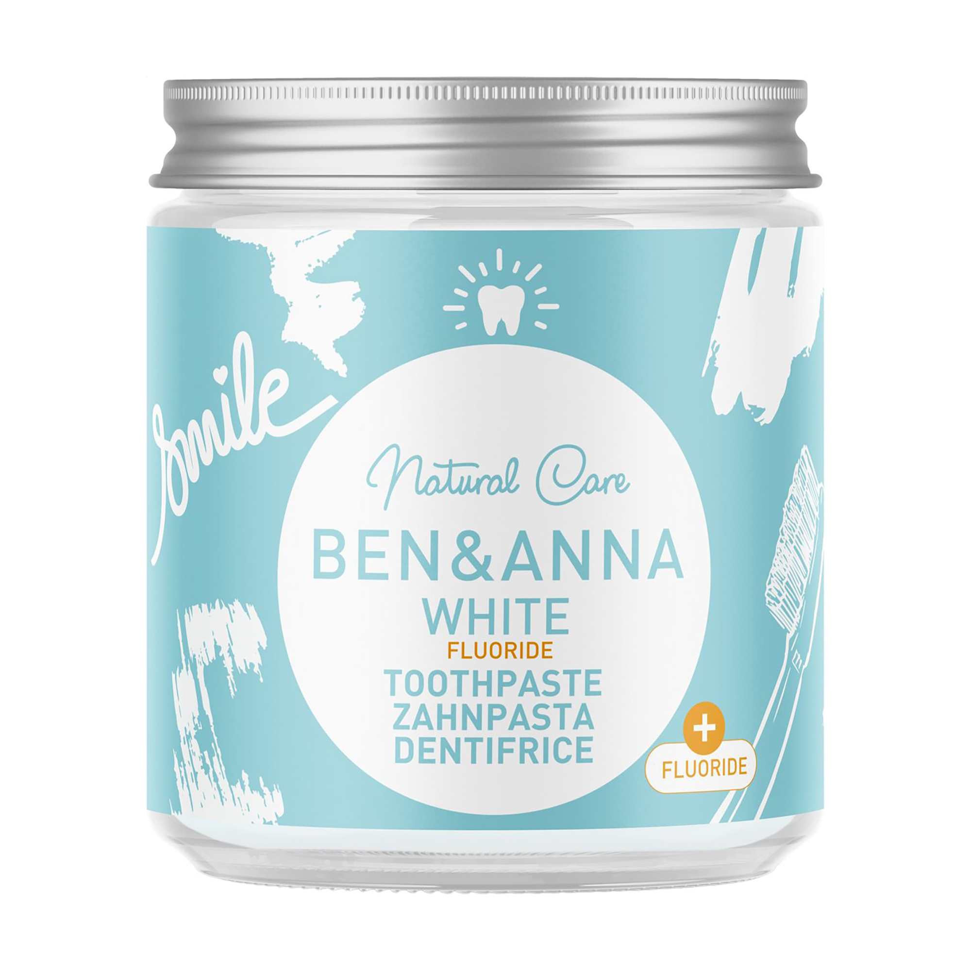 

Натуральна зубна паста Ben & Anna White Fluoride Toothpaste, 100 мл