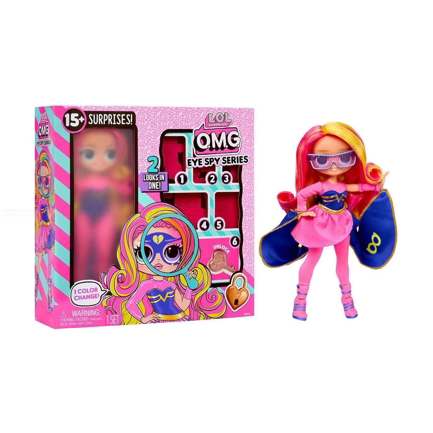 

Ігровий набір з лялькою L.O.L. Surprise! серії O.M.G. Eye Spy Супергеройка, від 3 років, 15 сюрпризів (542667)