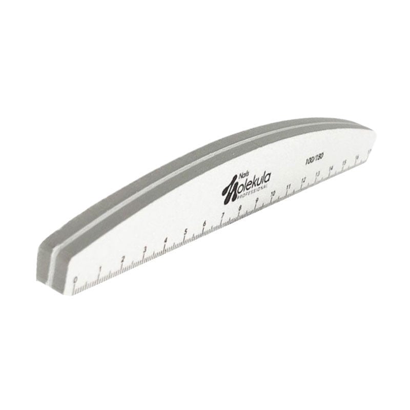 

Шліфувальник для нігтів Nails Molekula Professional Півмісяць, з лінійкою, 100/180 грит