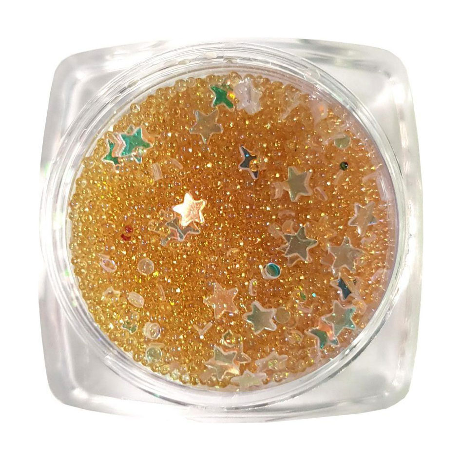 

Бульйонки для декору нігтів Nails Molekula Professional Золото з декором, 4 г (ML1094)