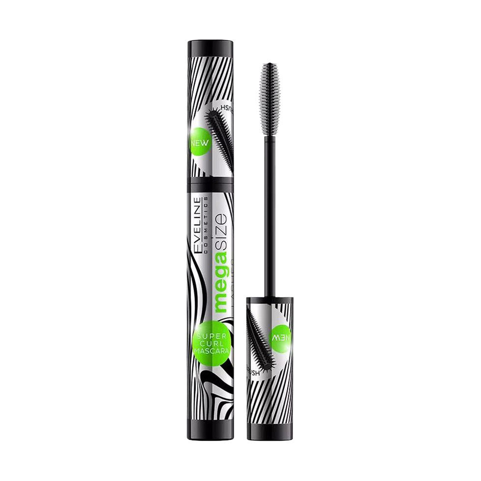 

Туш для вій Eveline Cosmetics Mega Size Lashes Super Curl Mascara, Black, 10 мл