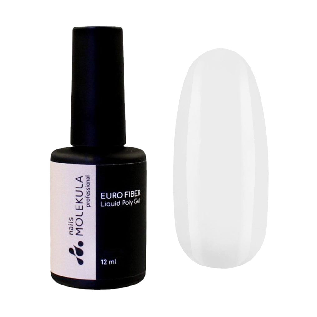 

Моделювальний гель для нігтів Nails Molekula Professional Euro Fiber Liquid Poly Gel FG1201 Clear, 12 мл