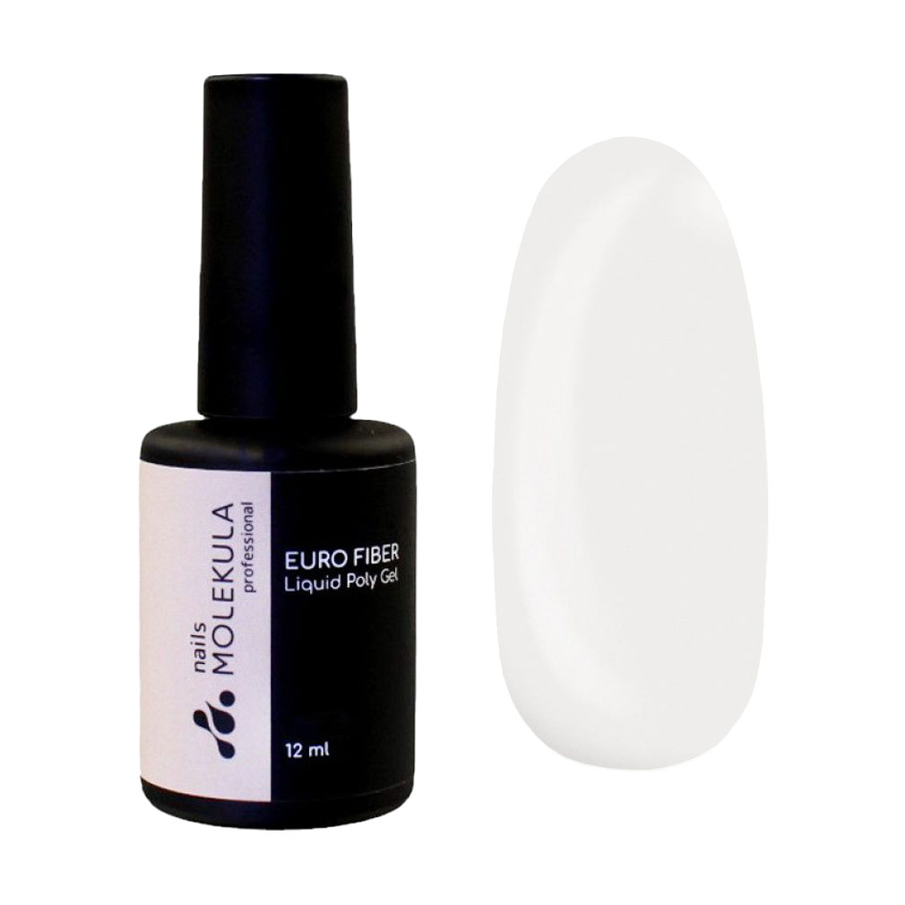 

Моделювальний гель для нігтів Nails Molekula Professional Euro Fiber Liquid Poly Gel FG1205 Pale Milk, 12 мл