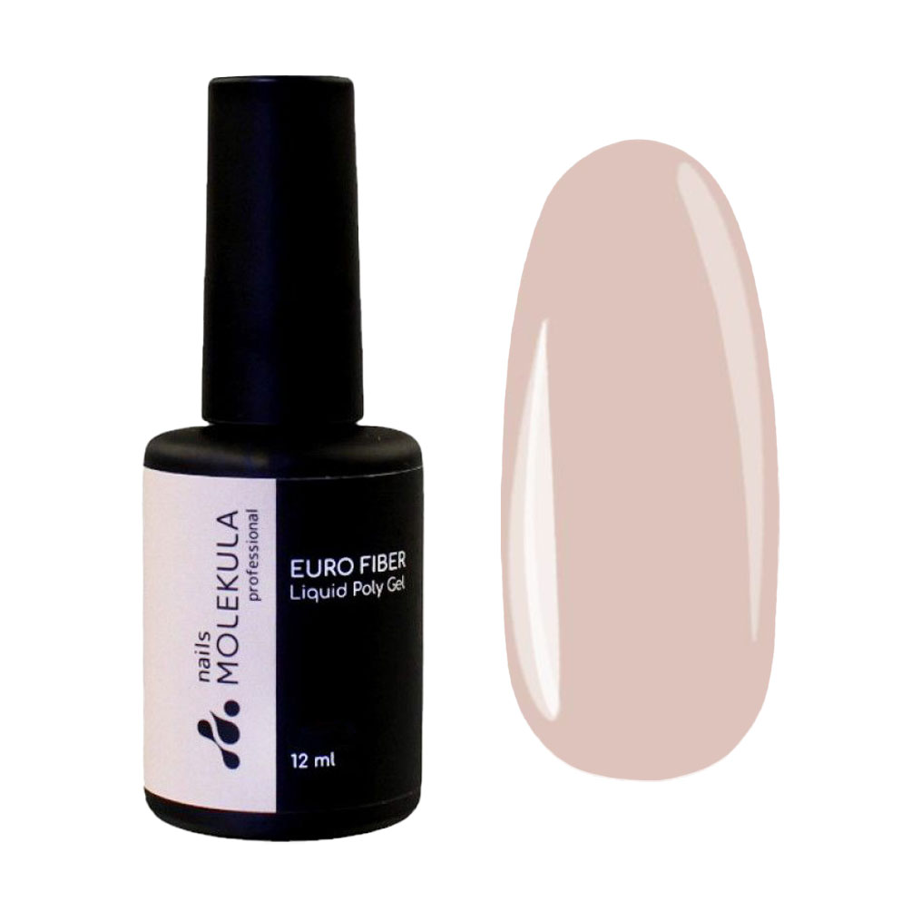 

Моделювальний гель для нігтів Nails Molekula Professional Euro Fiber Liquid Poly Gel FG1206 Beige Powder, 12 мл