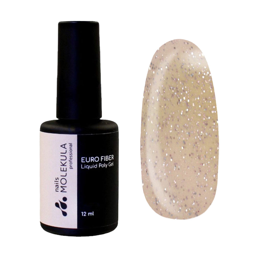 

Моделювальний гель для нігтів Nails Molekula Professional Euro Fiber Liquid Poly Gel FG1208 Night Dream, 12 мл