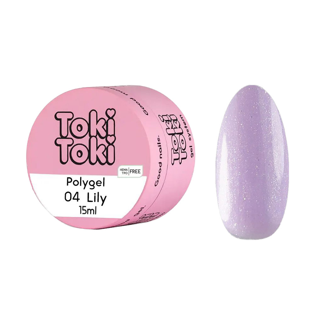 

Полігель для моделювання нігтів Toki Toki Polygel 04 Lily, 15 мл