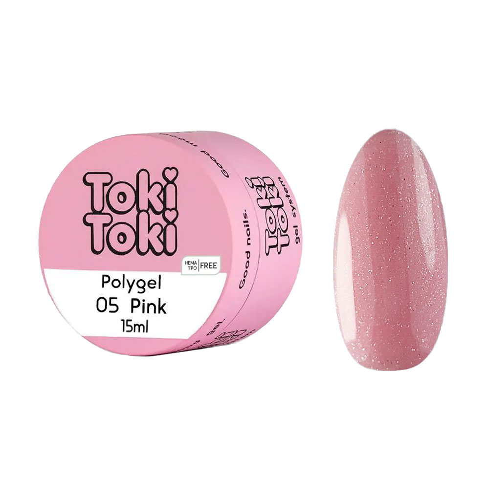 

Полігель для моделювання нігтів Toki Toki Polygel 05 Pink, 15 мл