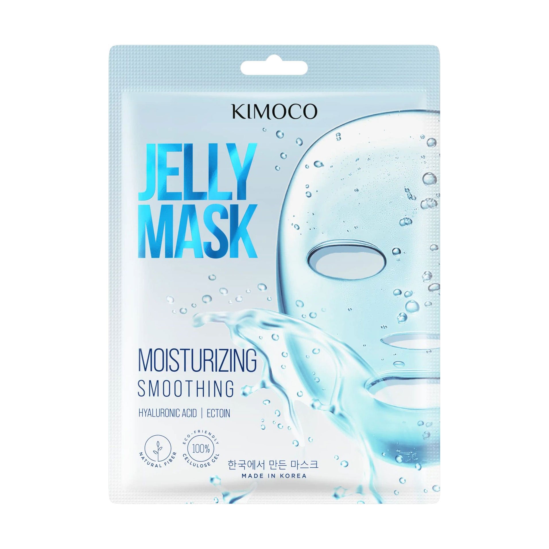 

Зволожувальна розгладжувальна гелева маска для обличчя Kimoco Beauty Moisturizing Smoothing Jelly Mask з гіалуроновою кислотою та ектоїном, 23 мл