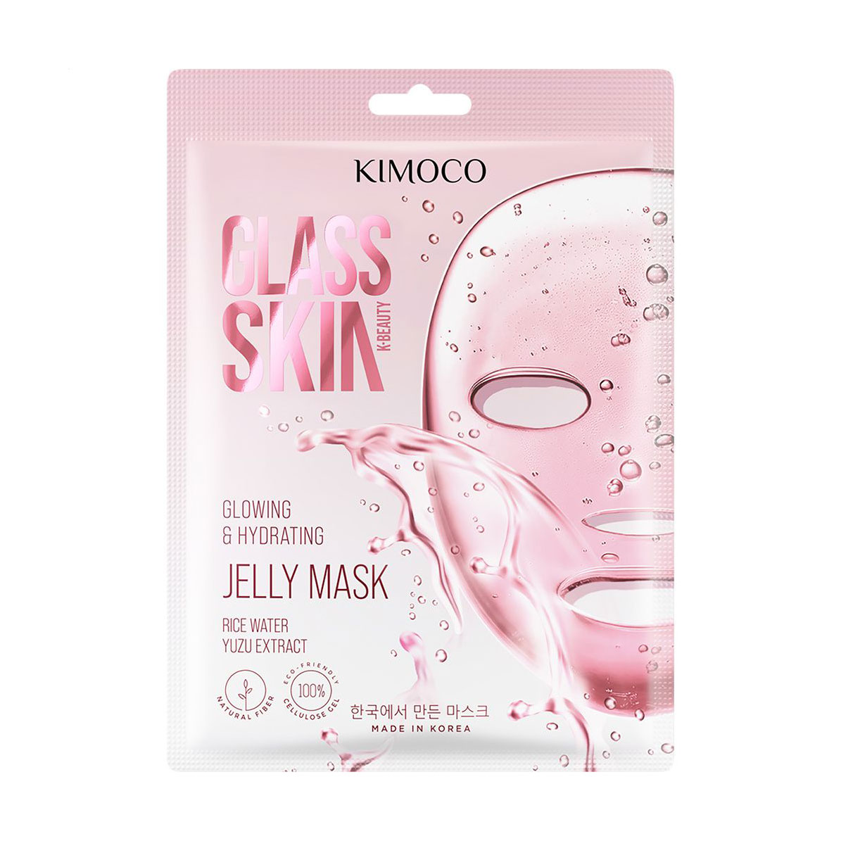 

Освітлювальна та зволожувальна гелева маска для обличчя Kimoco Beauty Glass Skin Glowing & Hydrating Jelly Mask, 23 мл