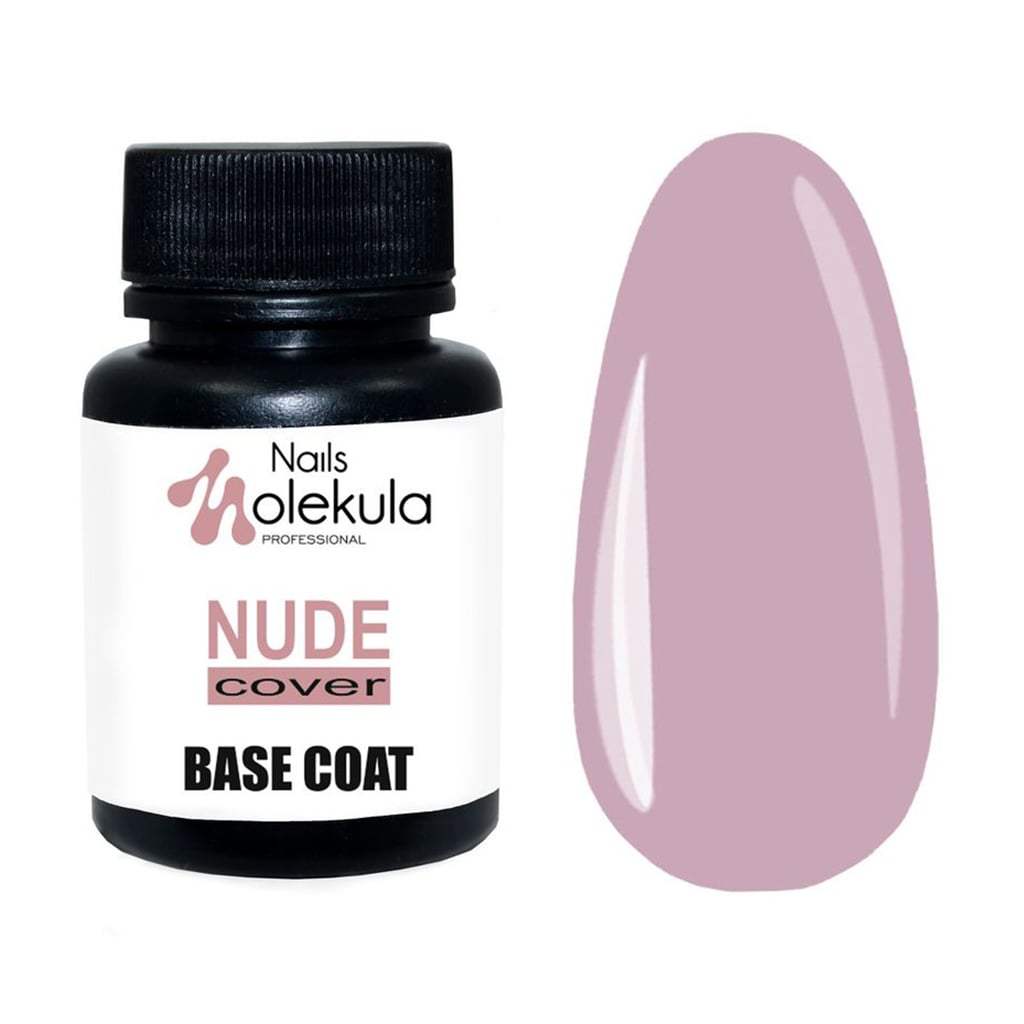 

Камуфлювальна база для гель-лаку Nails Molekula Professional Nude Base Coat, Cover, 30 мл