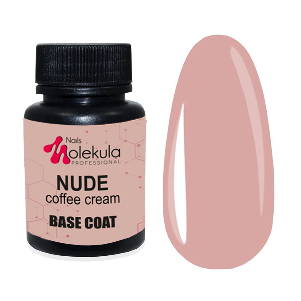 

Камуфлювальна база для гель-лаку Nails Molekula Professional Nude Base Coat, Coffee Cream, 30 мл