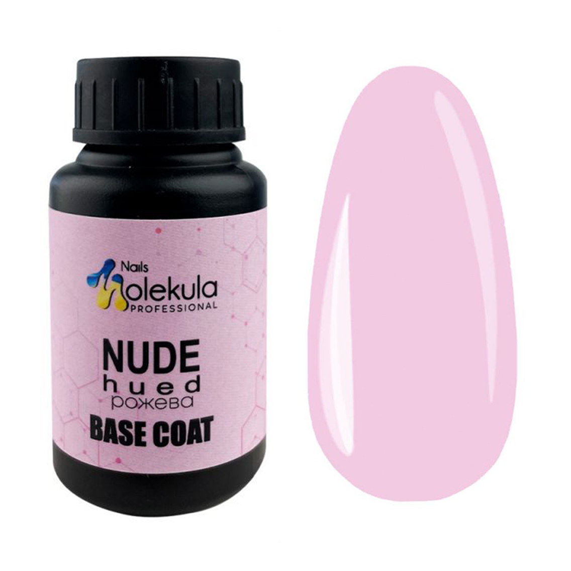 

Камуфлювальна база для гель-лаку Nails Molekula Professional Nude Base Coat, Hued, 30 мл