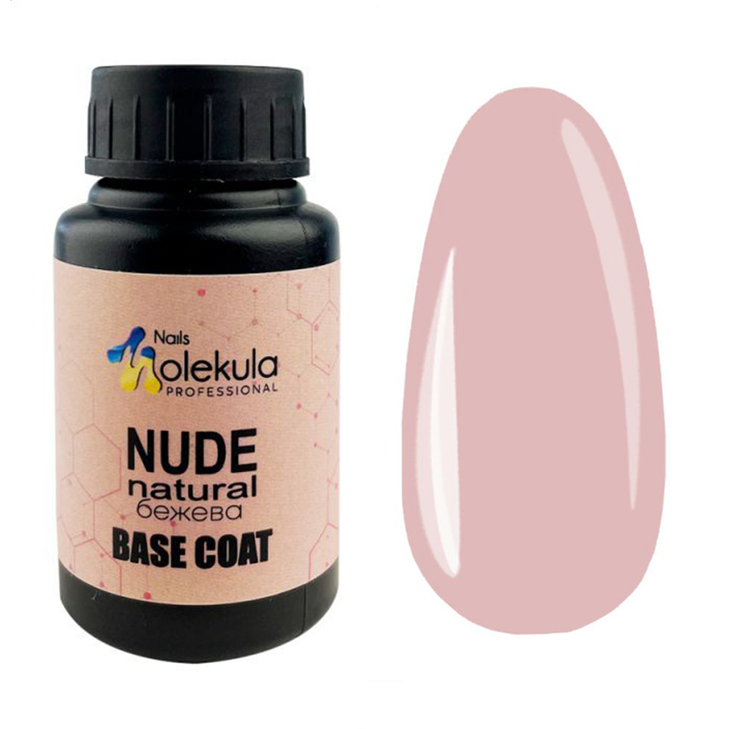 

Камуфлювальна база для гель-лаку Nails Molekula Professional Nude Base Coat, Natural, 30 мл