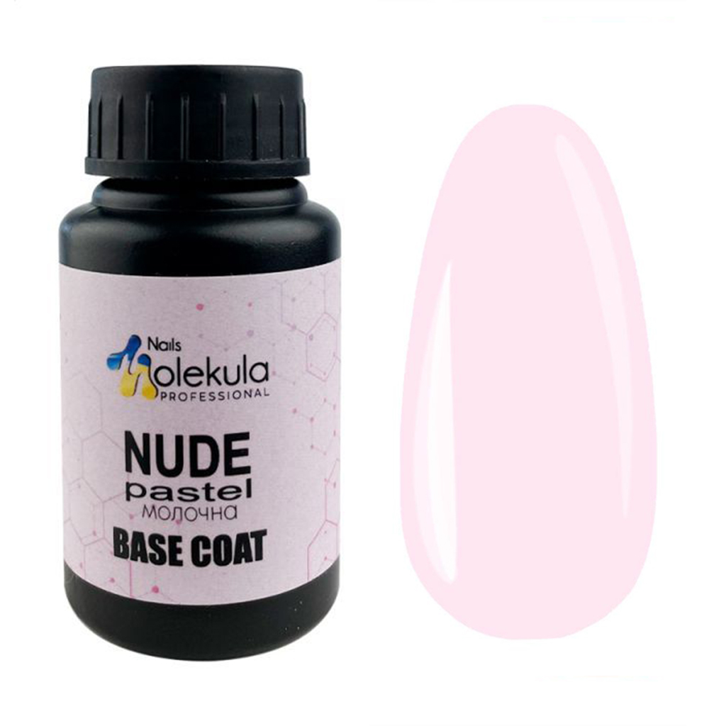 

Камуфлювальна база для гель-лаку Nails Molekula Professional Nude Base Coat, Pastel, 30 мл