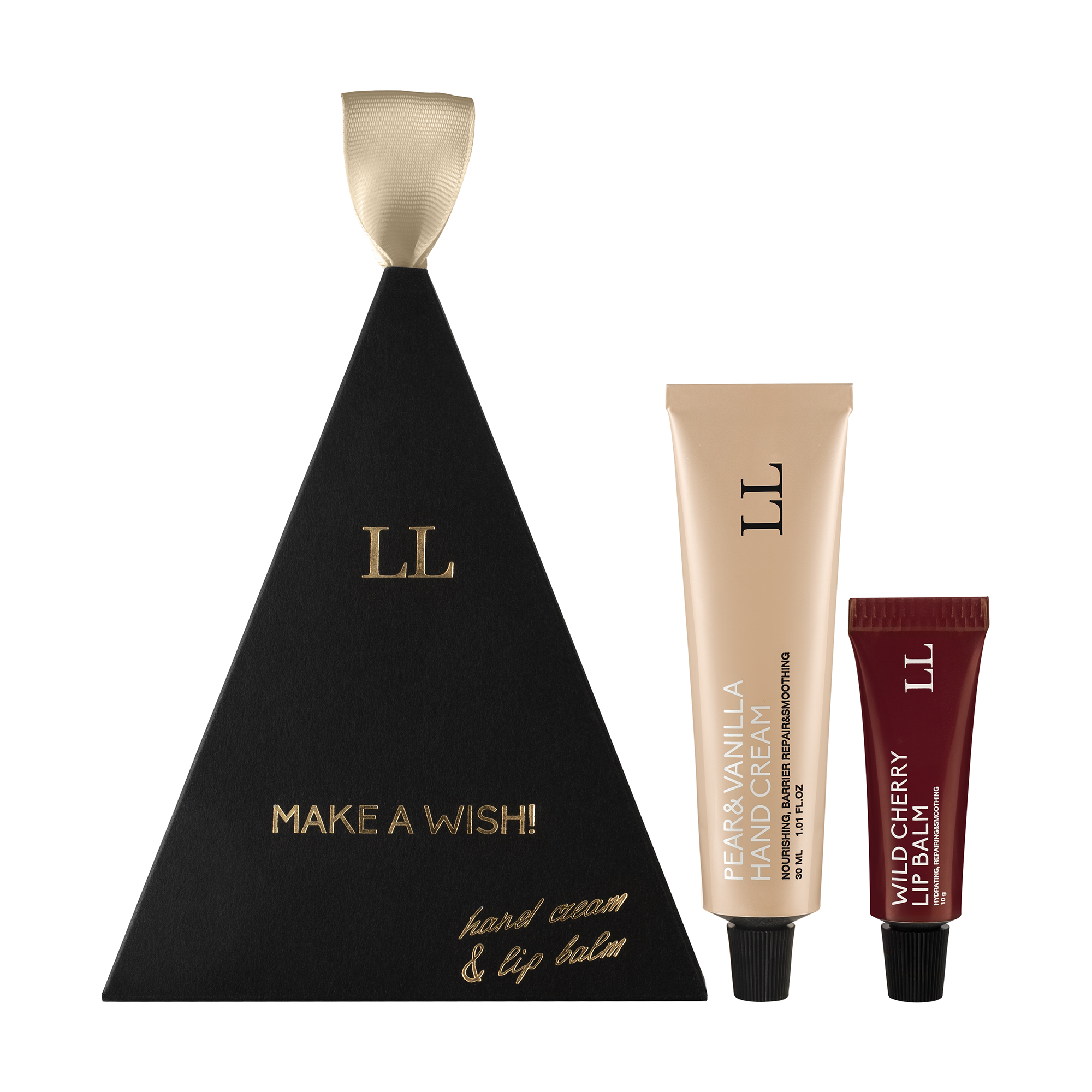 

Лімітований подарунковий набір Love & Loss Make A Wish Pear & Vanilla & Wild Cherry (крем для рук, 30 г + бальзам для губ, 10 г)