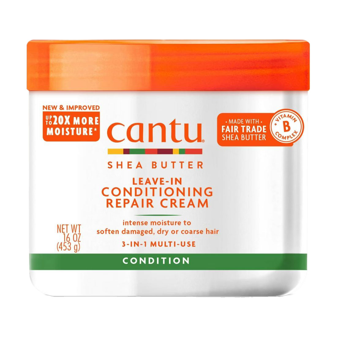 

Незмивний відновлювальний крем-кондиціонер для волосся Cantu Shea Butter Leave-In Conditioning Repair Cream, 453 г