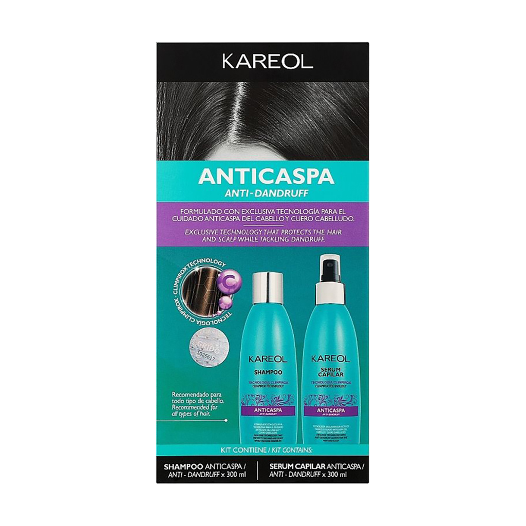 

Набір для волосся Kareol Anti-Dandruff (шампунь, 300 мл + сироватка, 300 мл)