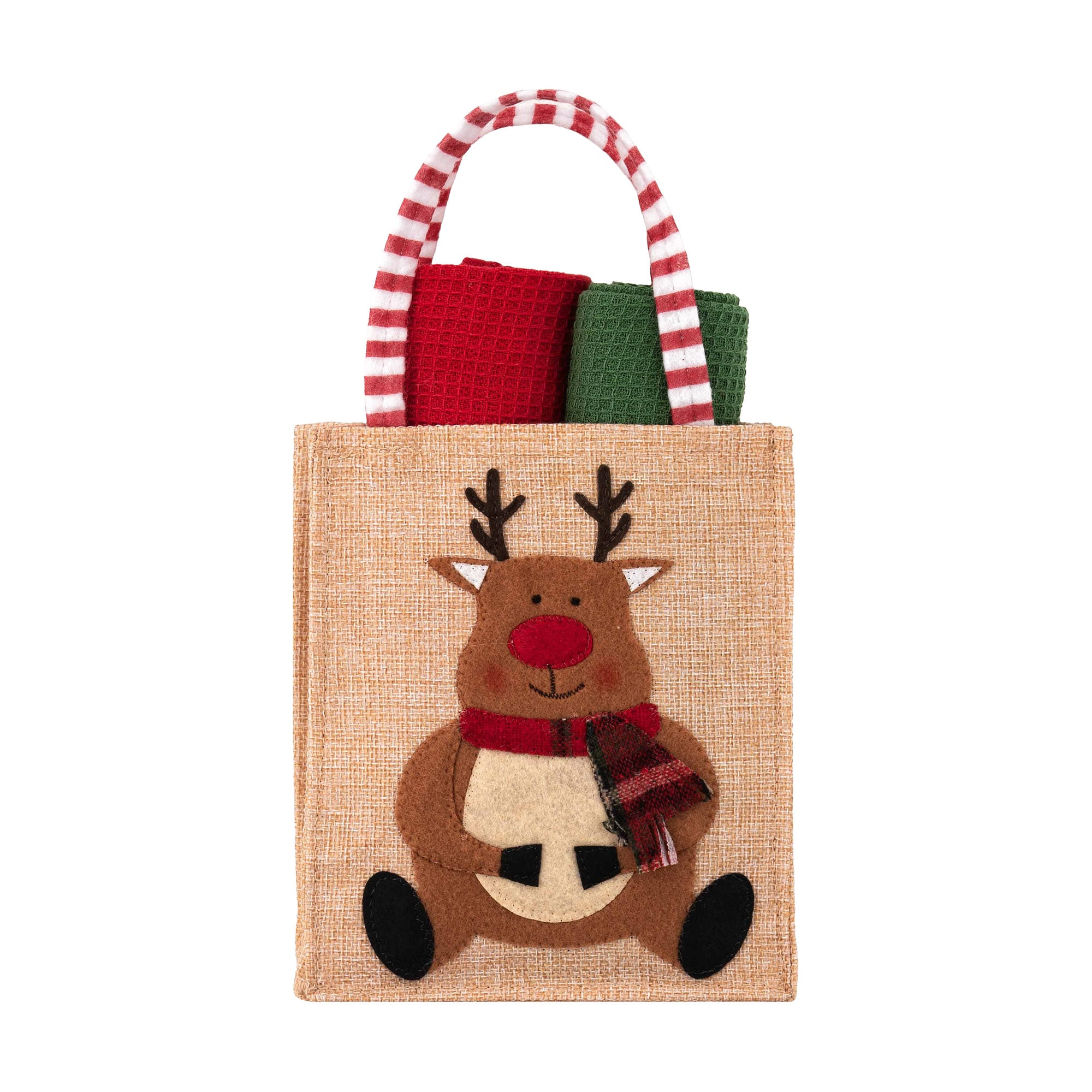 

Набір рушників кухонних Ardesto Christmas Deer в мішечку, 38*63 см (червоний, 1 шт + зелений, 1 шт) (ART3863HDB)