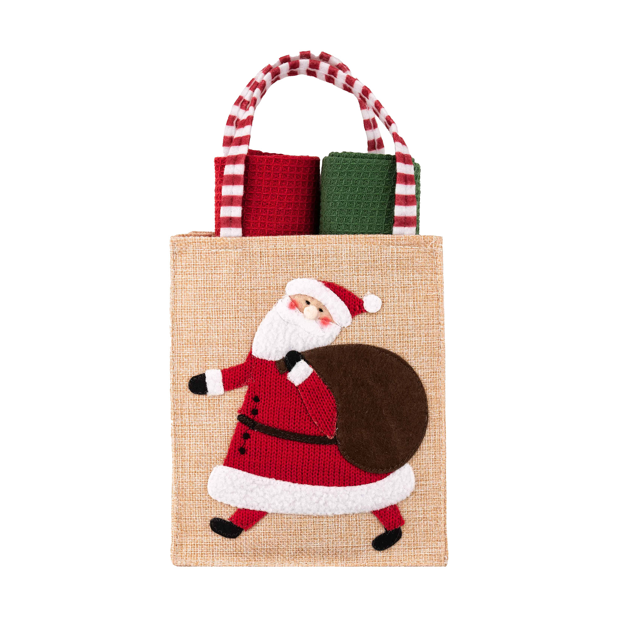 

Набір рушників кухонних Ardesto Christmas Santa в мішечку, 38*63 см (червоний, 1 шт + зелений, 1 шт) (ART3863HSB)